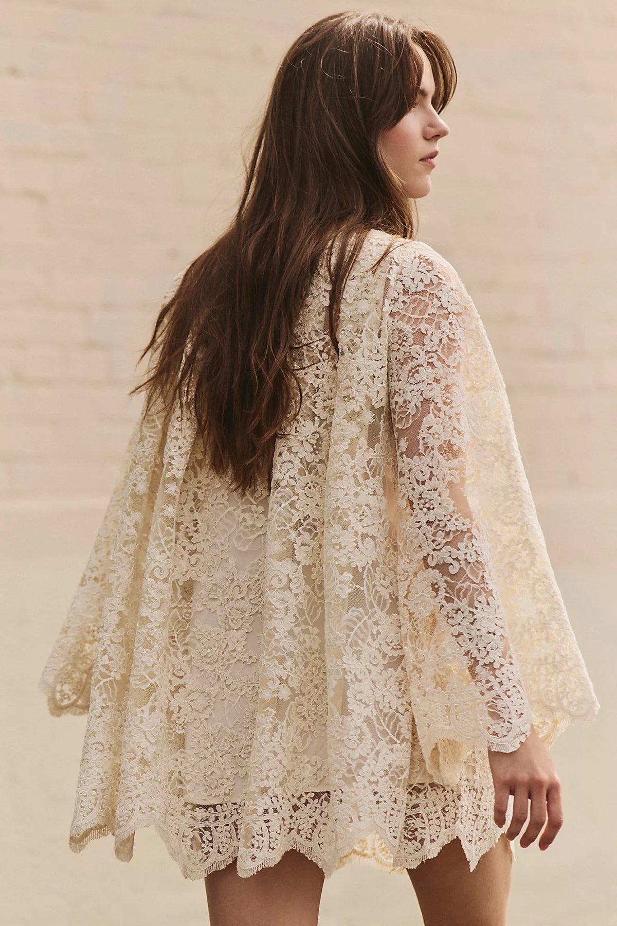 For Love & Lemons Kaia Corded Lace Mini Dress