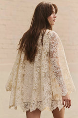 For Love & Lemons Kaia Corded Lace Mini Dress