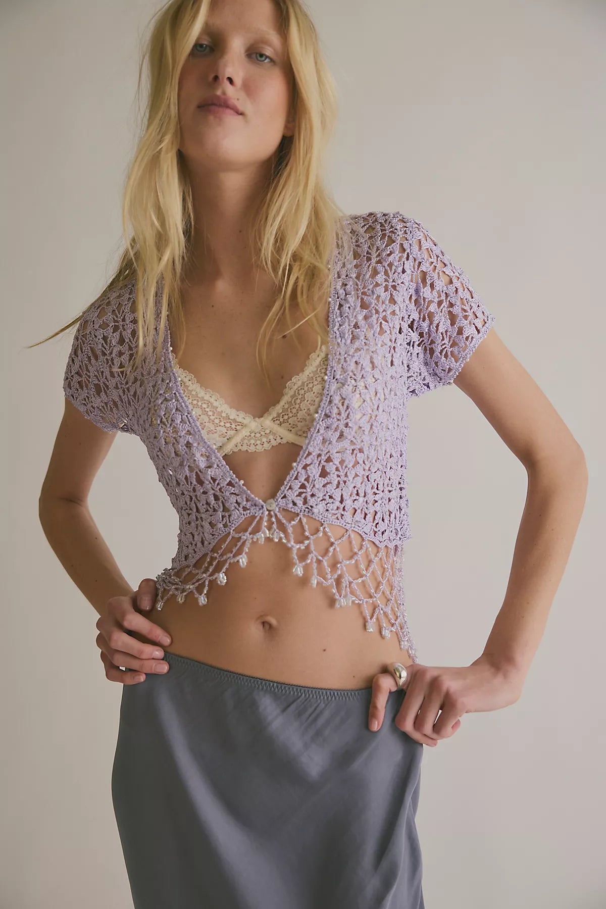 Sea Shimmer Crochet Cardi