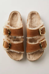 Birkenstock Arizona Big Buckle Shearling Sandals