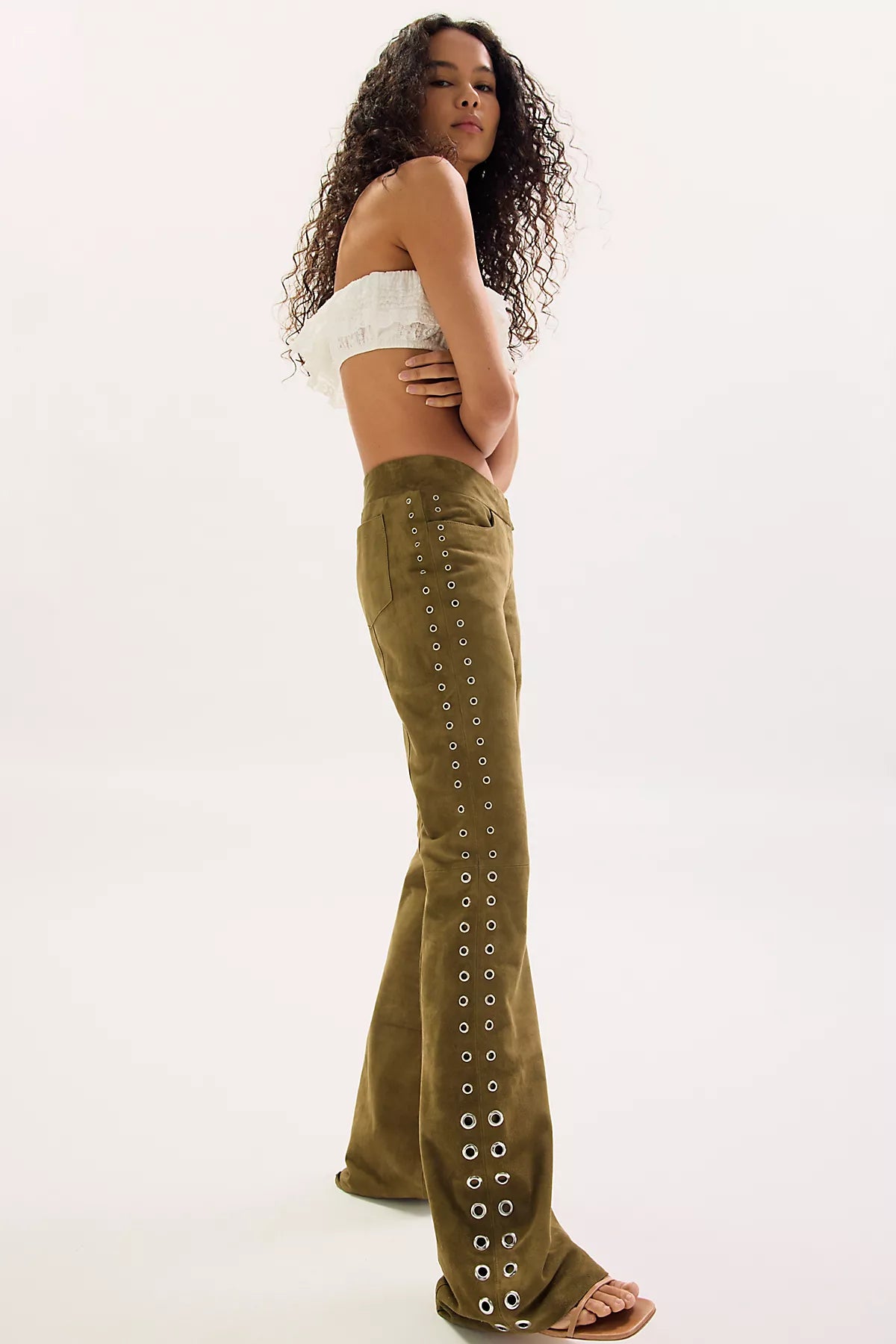 Deadwood Dali Suede Eyelet Pants