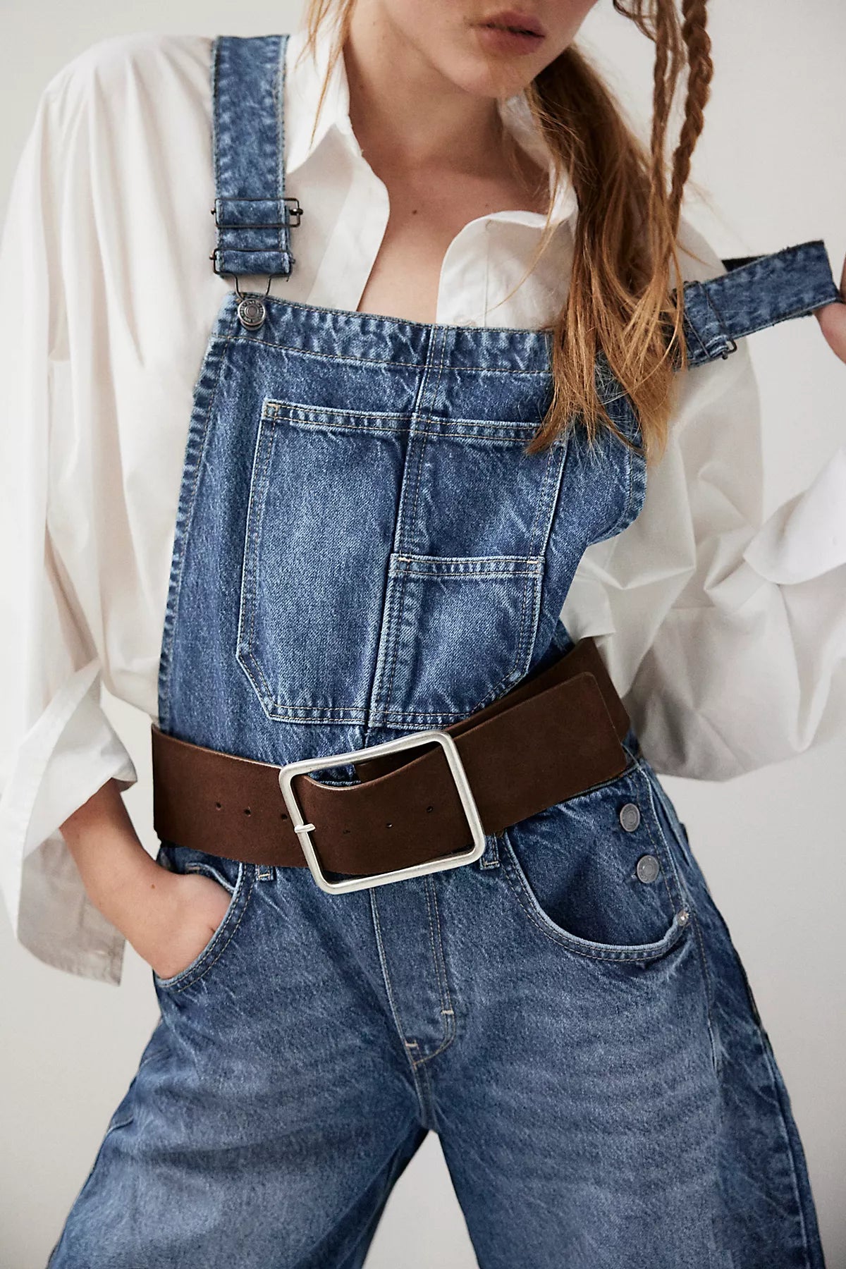 We The Free Good Luck Barrel Overalls