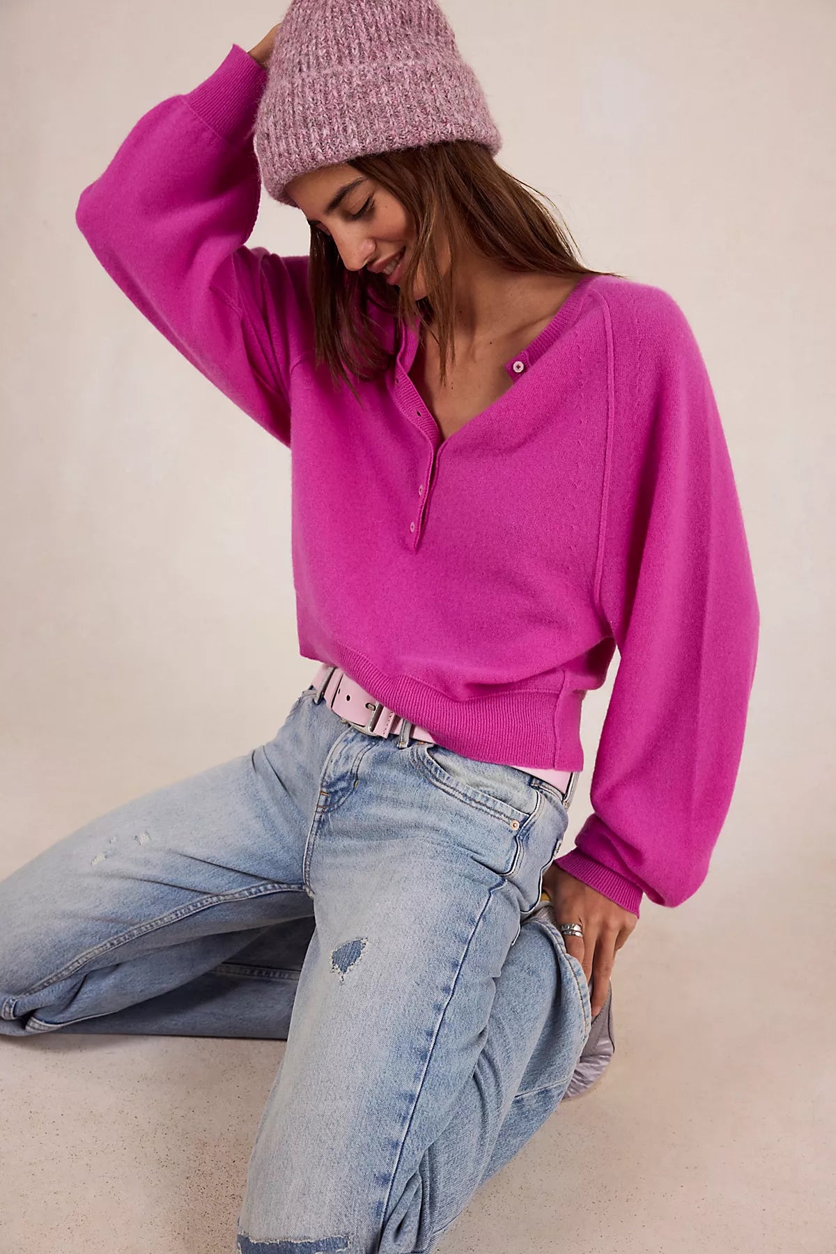 Porta Cashmere Henley Sweater