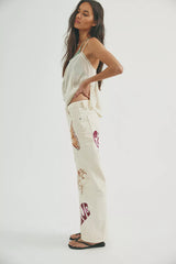 FP X Juliet Johnstone Hand-Painted Tennessee Low-Rise Boyfriend Jeans