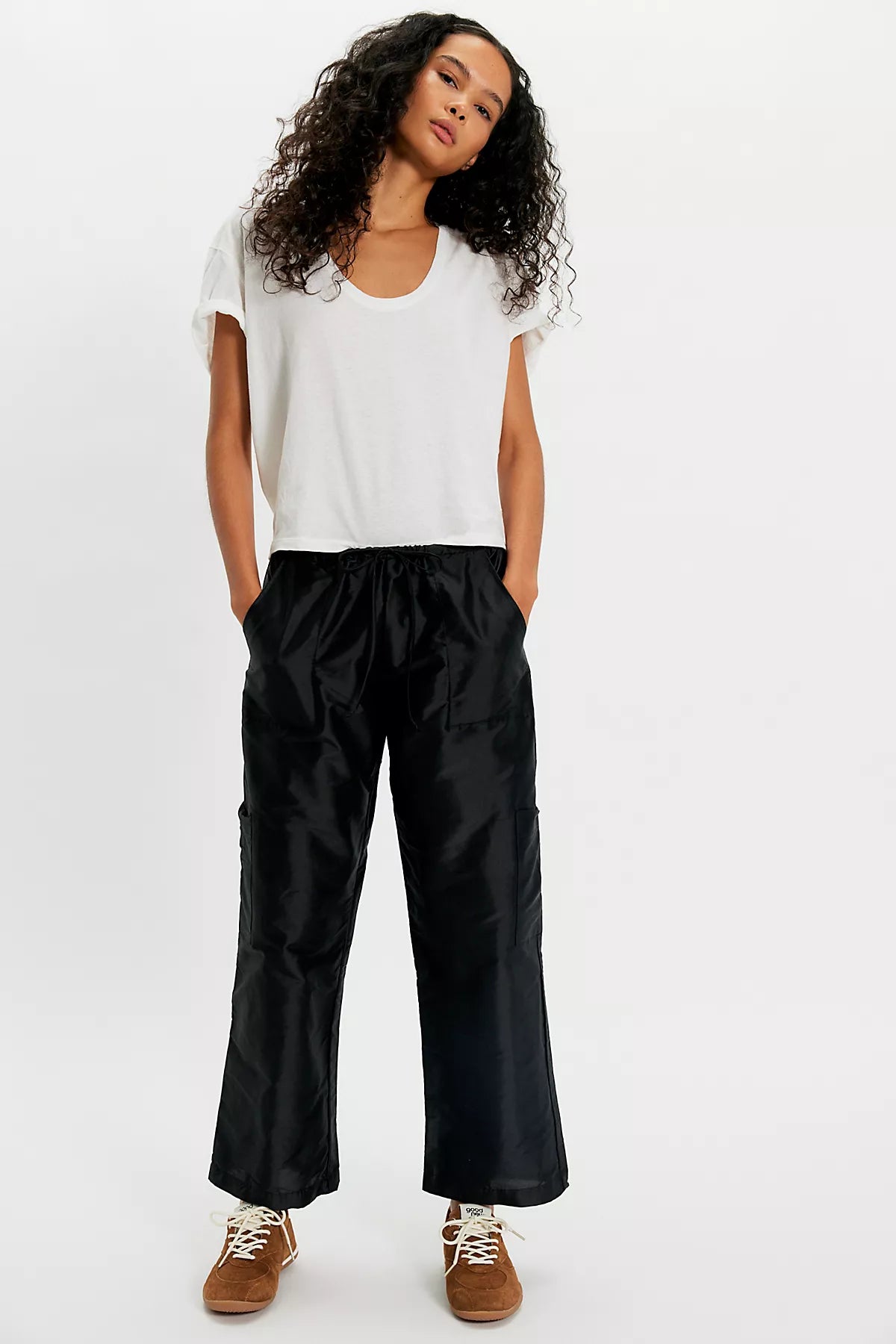 DONNI. The Taffeta Drawstring Cargo Pants