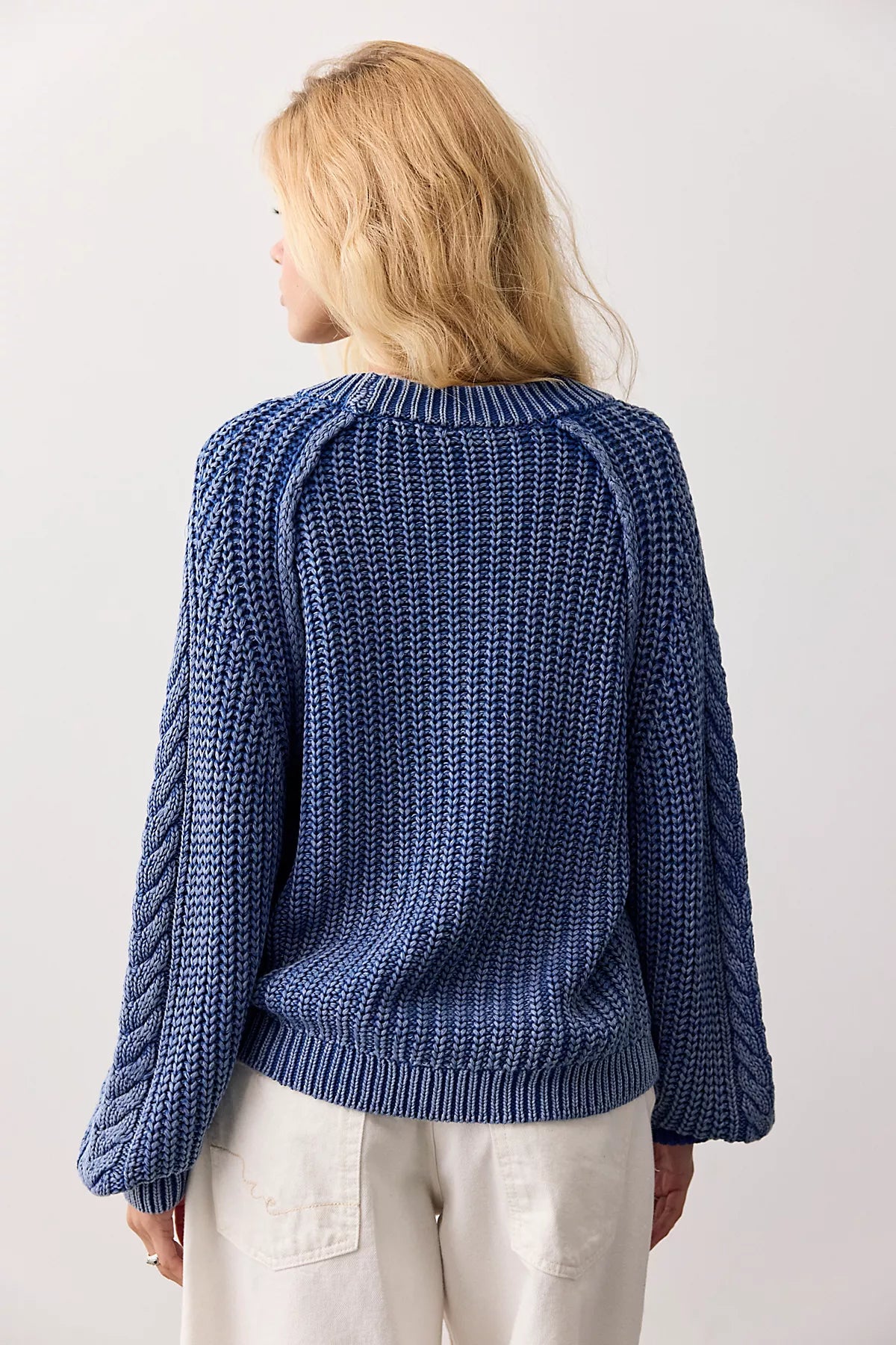 Frankie Cable Knit Cotton Sweater