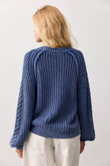 Frankie Cable Knit Cotton Sweater