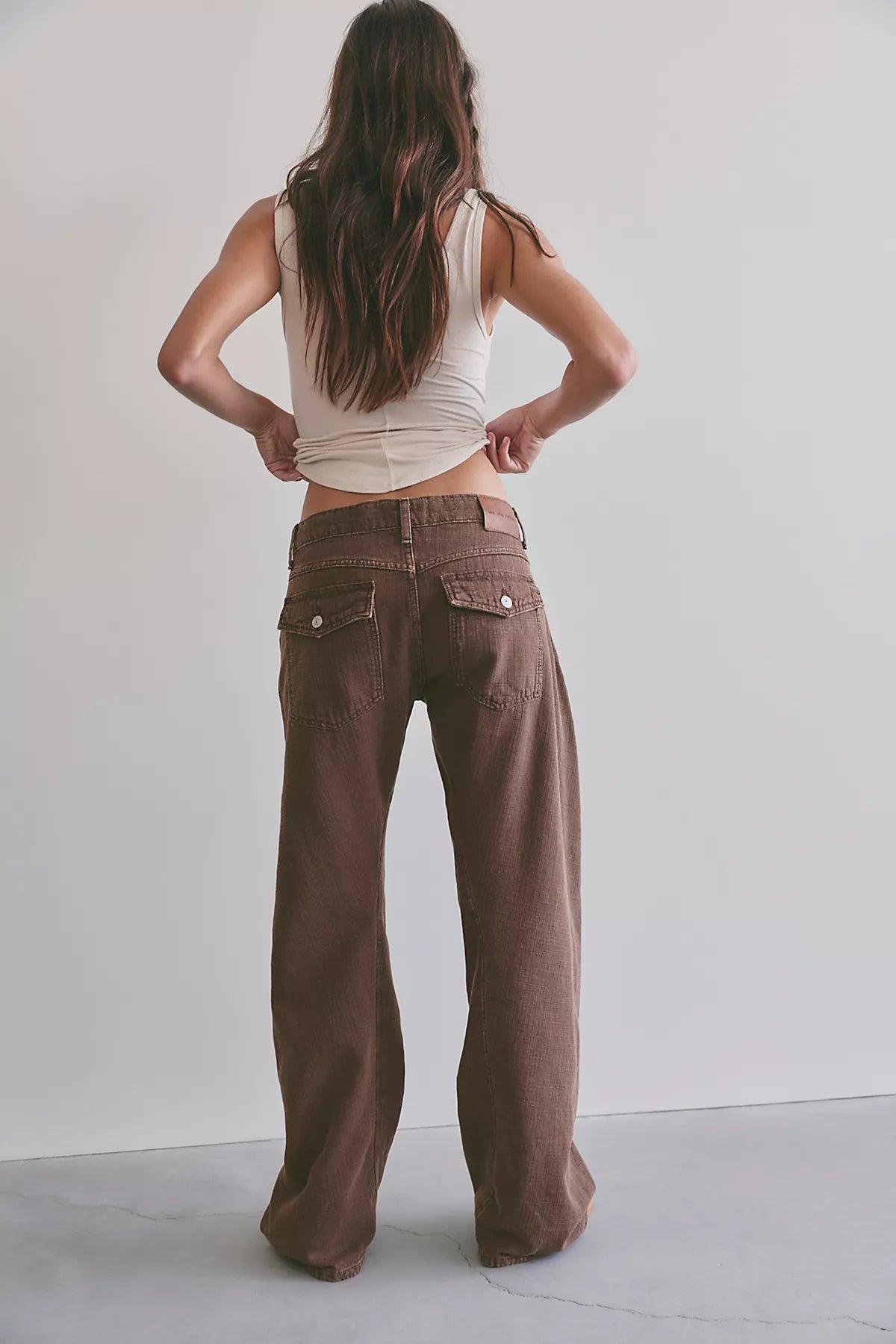 We The Free Highland Low-Rise Twisted Bowed Jeans