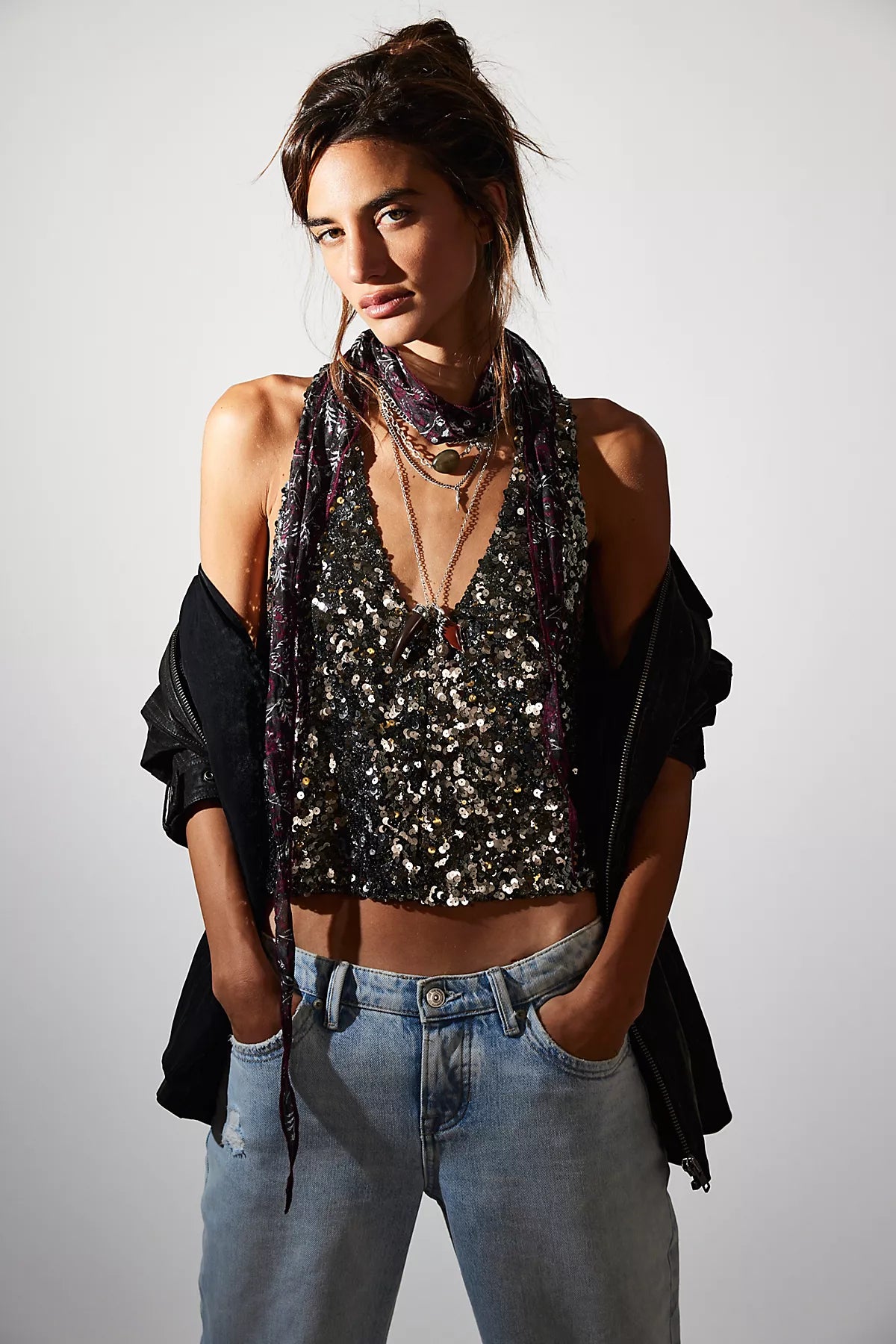 Faye Shine Embellished Vest