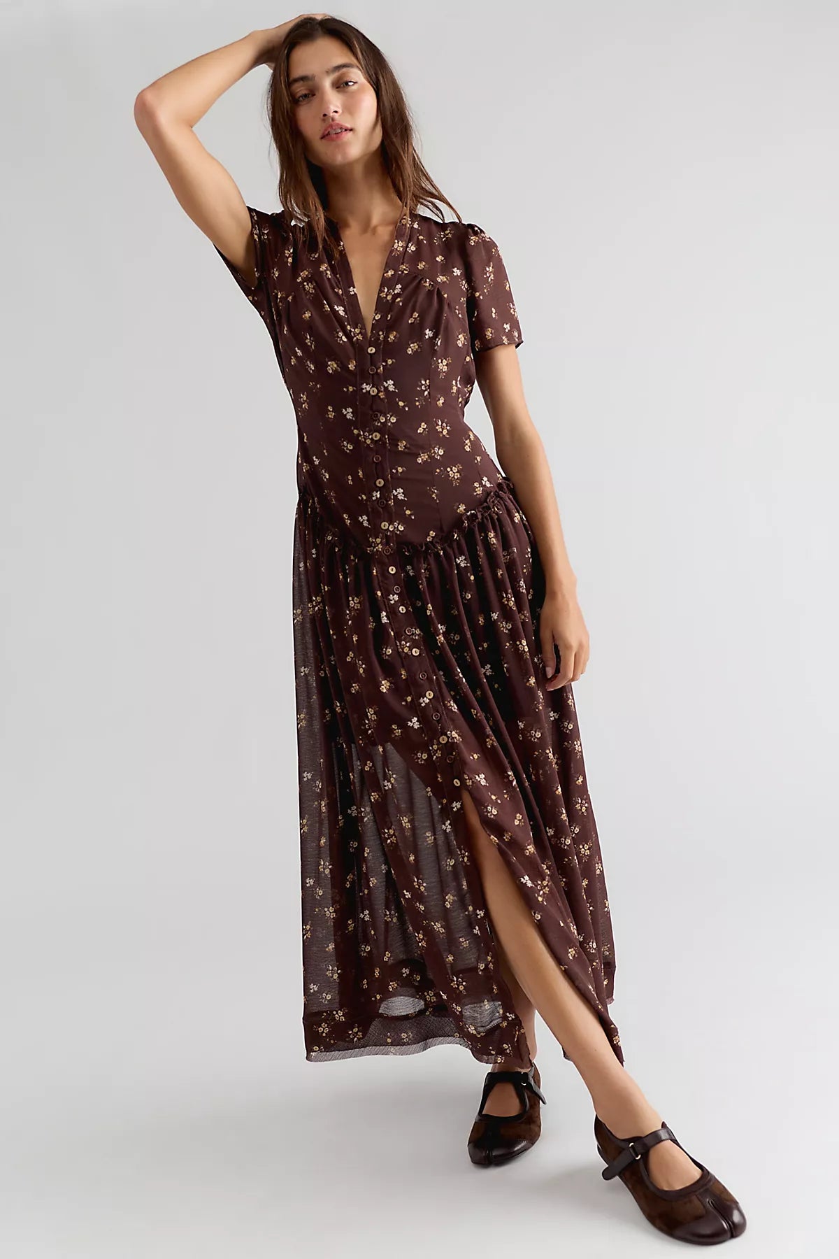 Falling Petals Maxi Dress