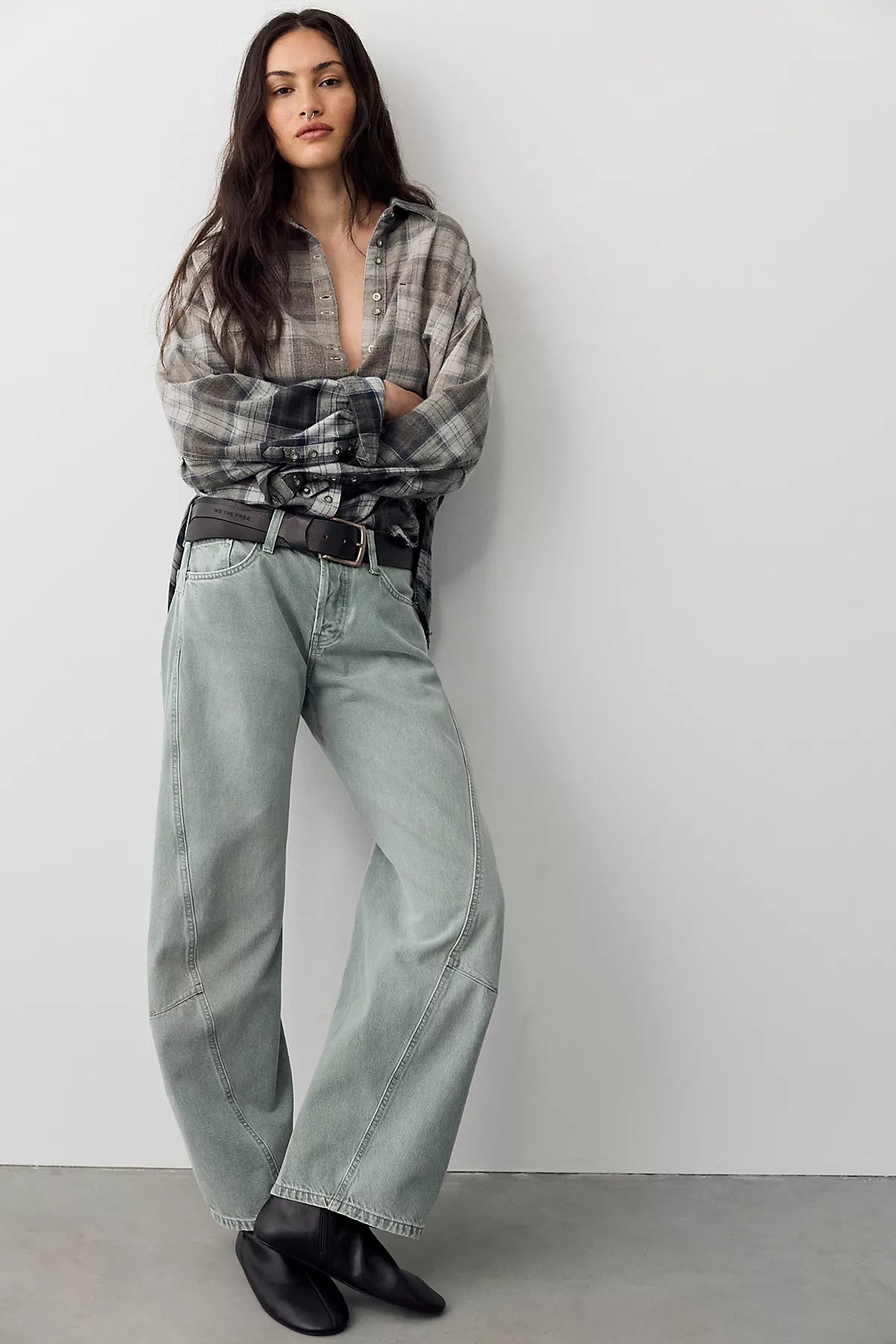 We The Free Fable Low-Rise Twisted Bowed Jeans