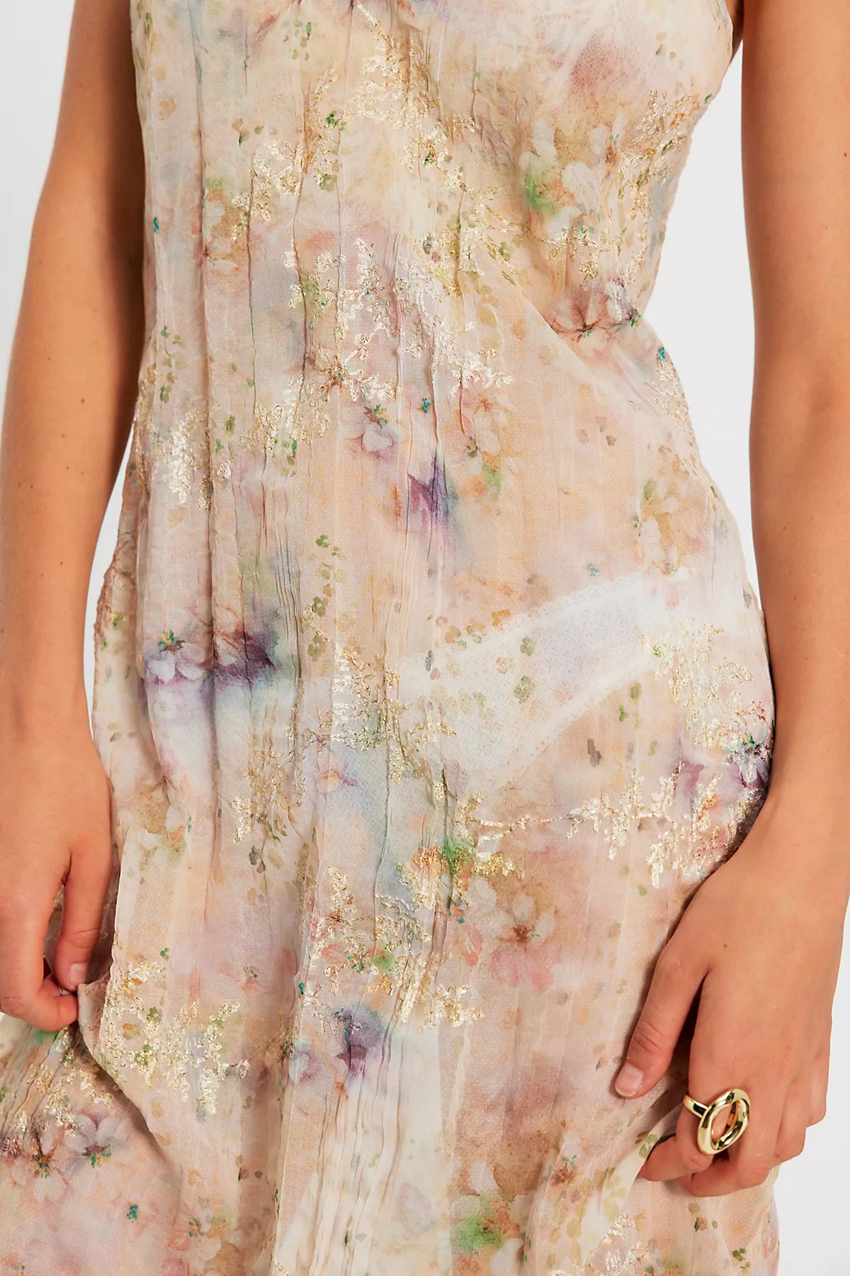 Anna Sui Oasis Bloom Midi Slip Dress