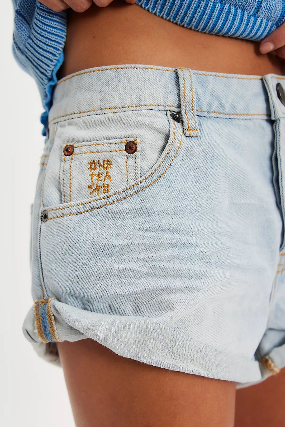 OneTeaspoon Bandits Low-Waist Denim Shorts