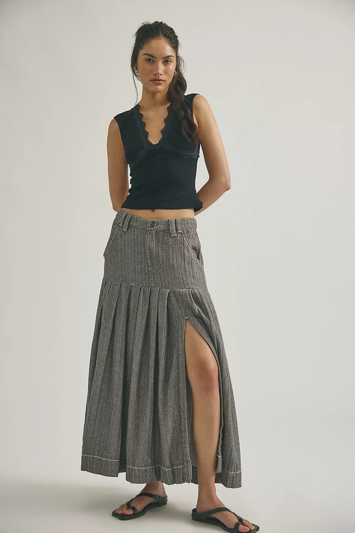 53rd Street Tailored Maxi Skirt
