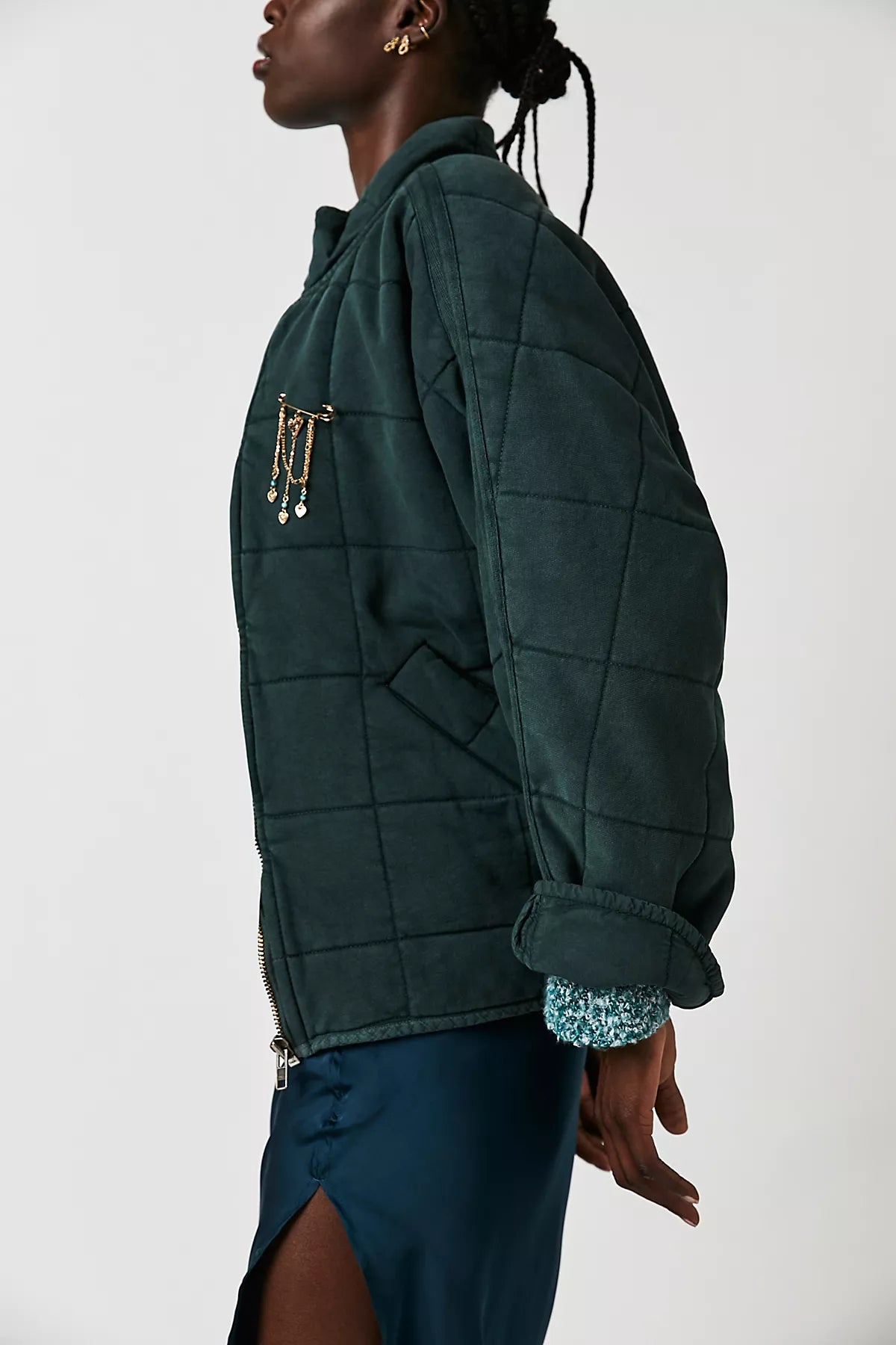 Dolman Quilted Knit Jacket