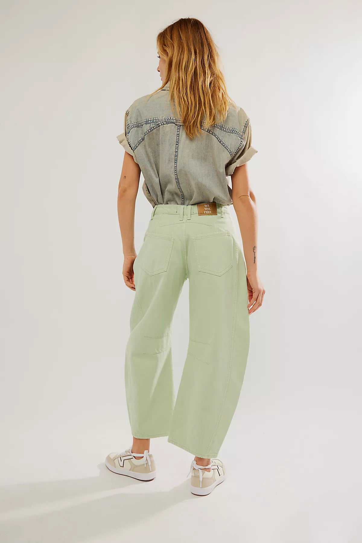 We The Free Good Luck Mid-Rise Barrel Jeans