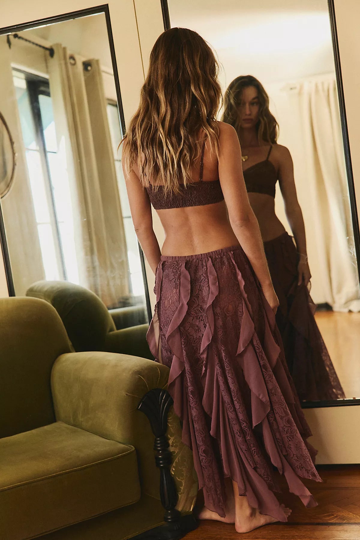 Candy Calling Maxi Slip Skirt