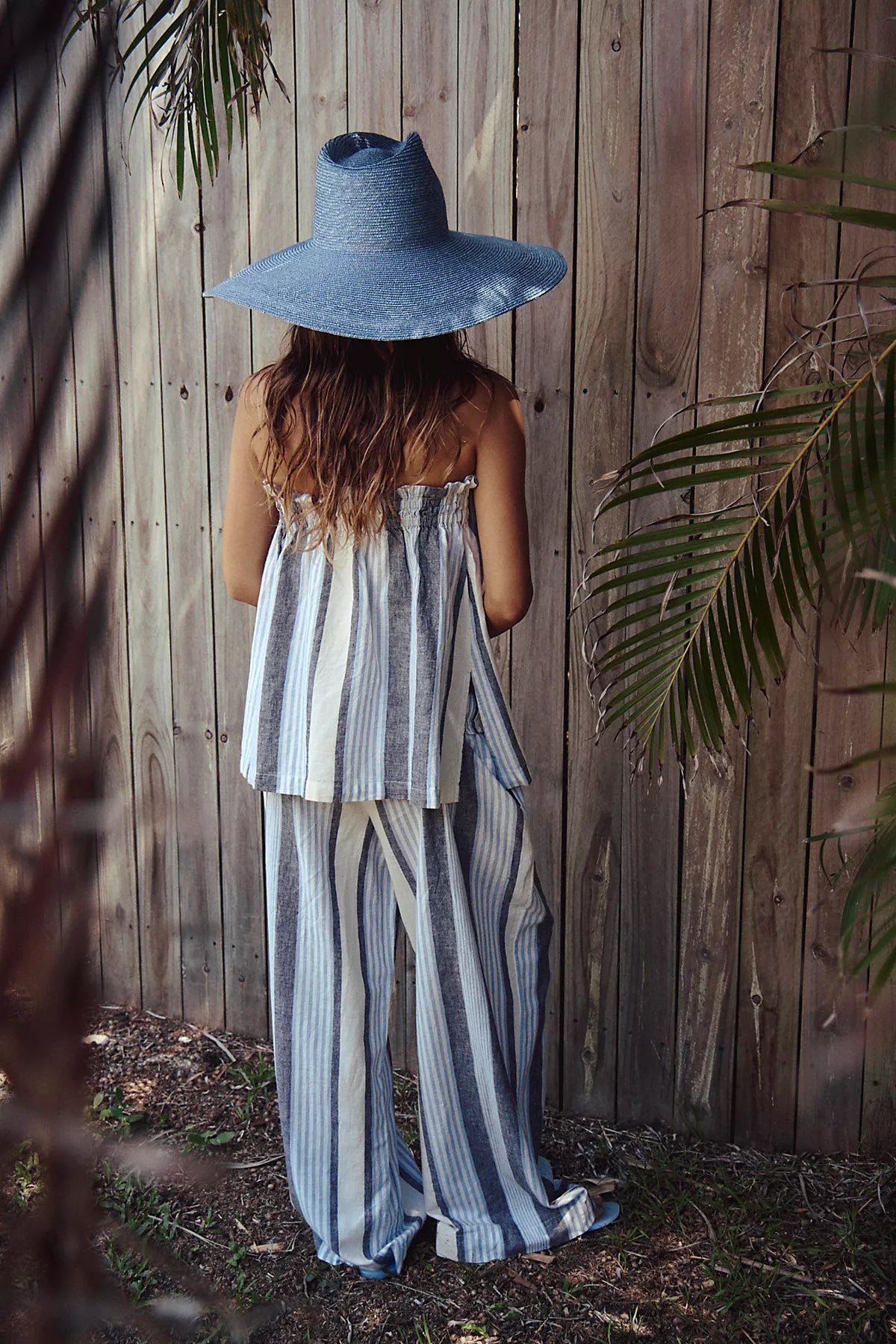 Corfu Striped Cotton-Linen Set