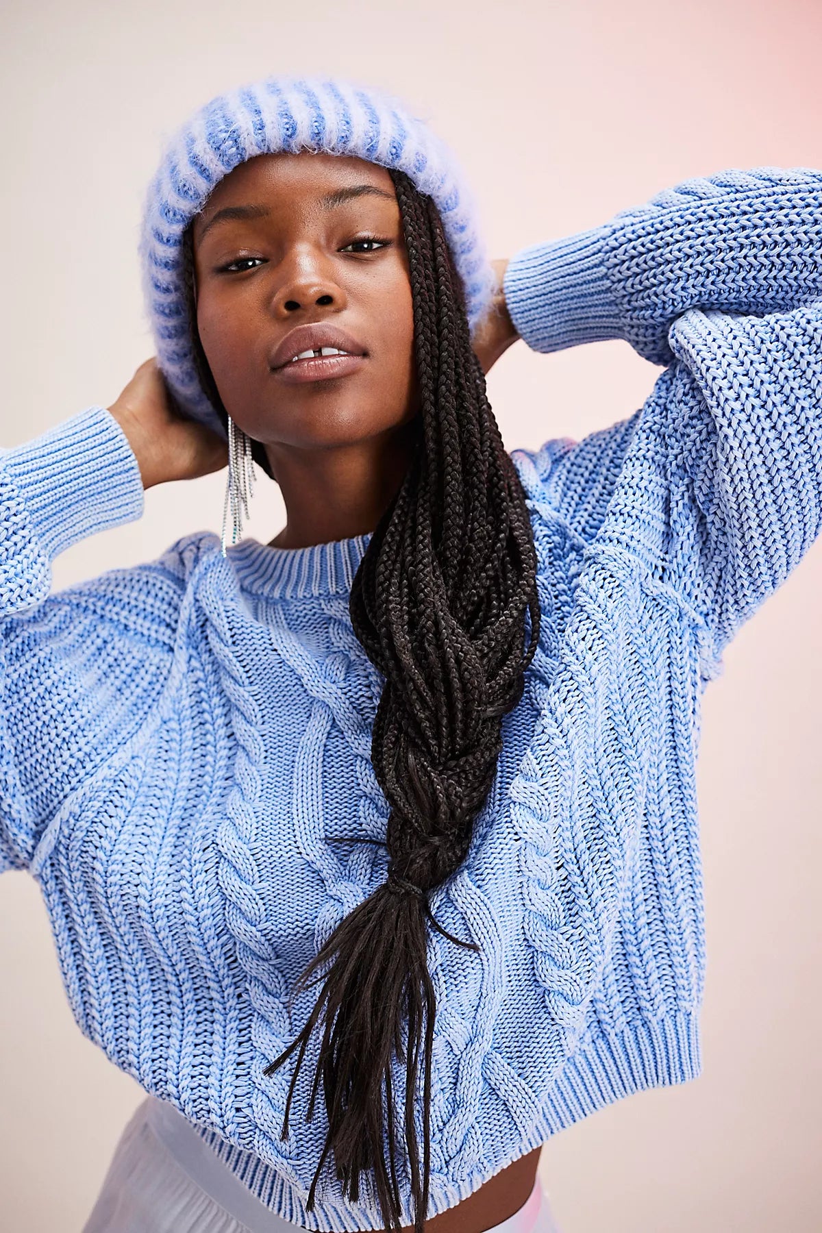 Frankie Cable Knit Cotton Sweater