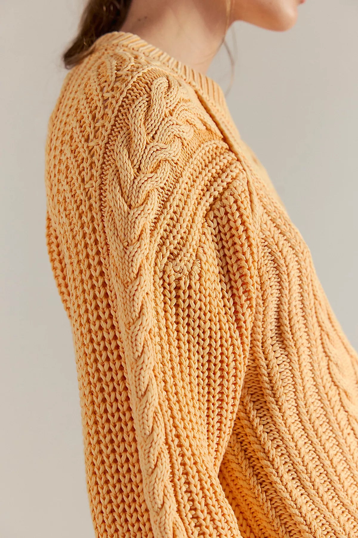 Frankie Cable Knit Cotton Sweater