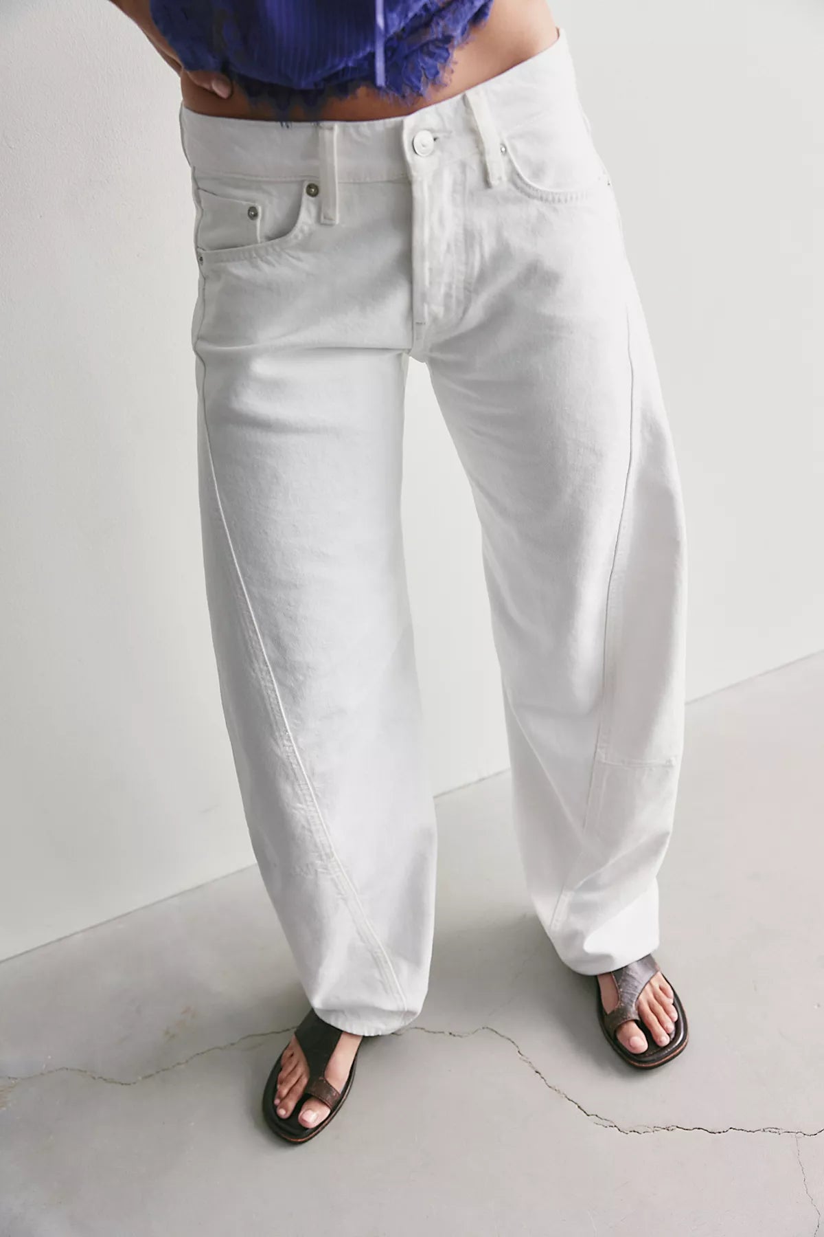 We The Free Fable Low-Rise Twisted Bowed Jeans