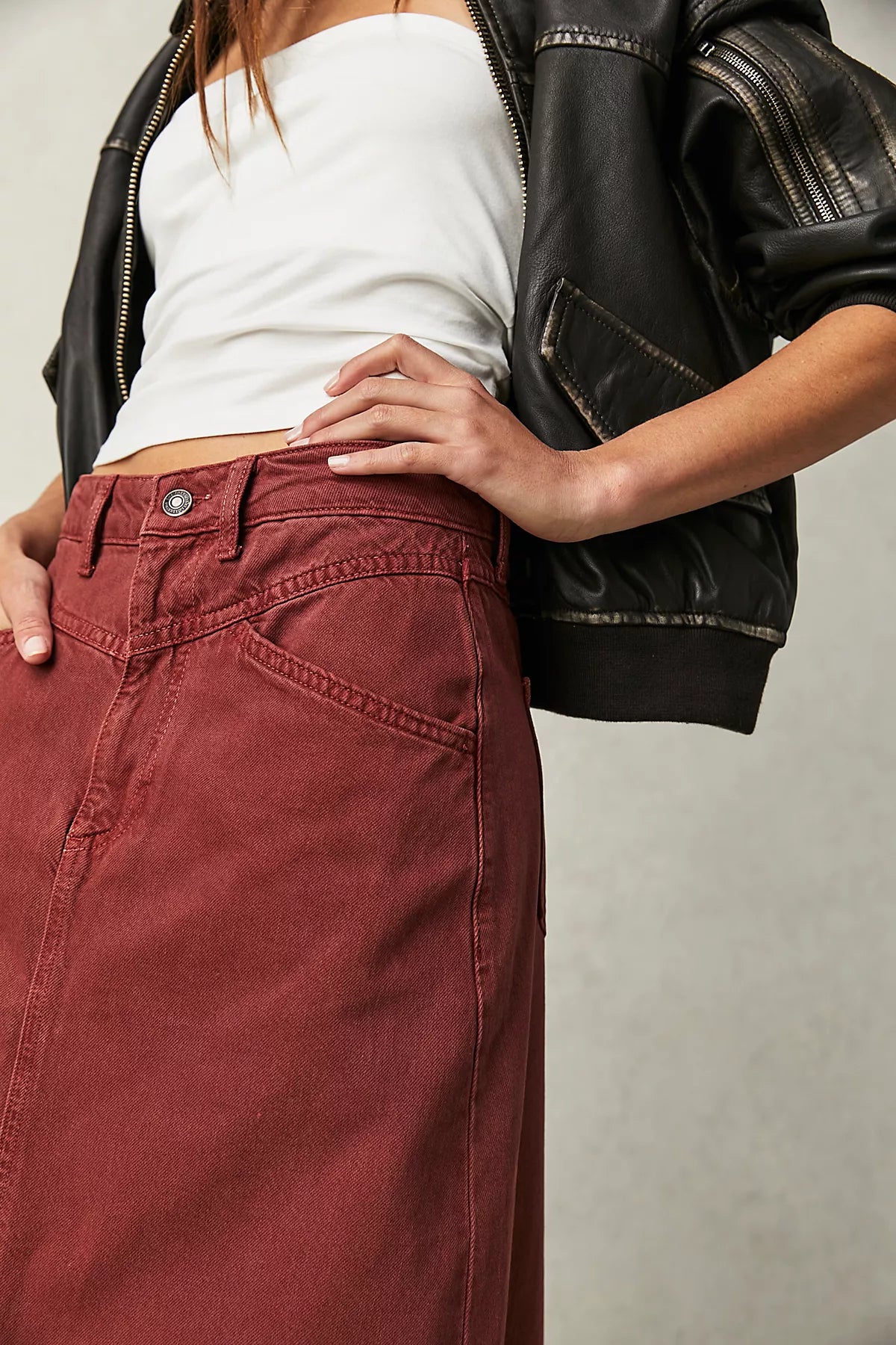 We The Free Come As You Are Denim Maxi Skirt