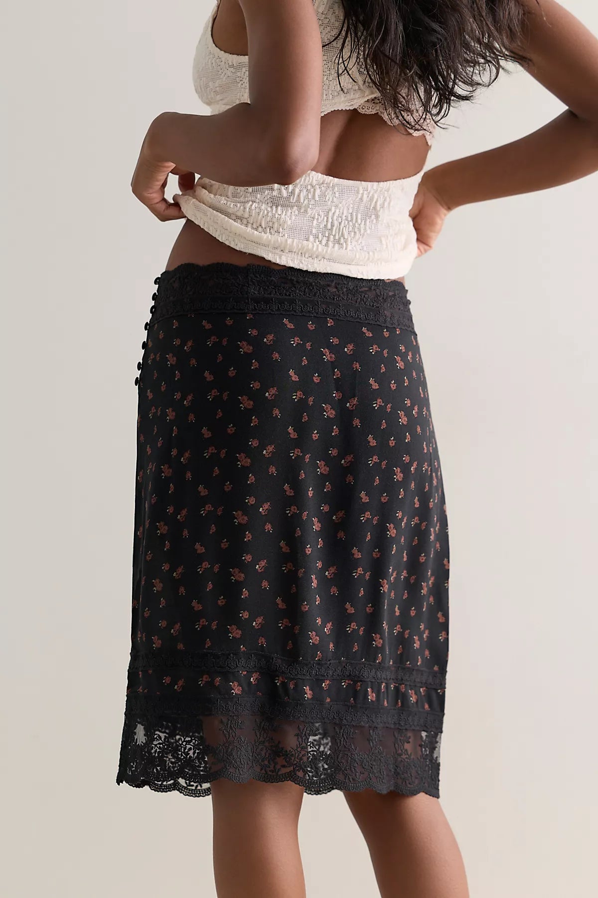 Good Company Printed Midi Slip Skirt