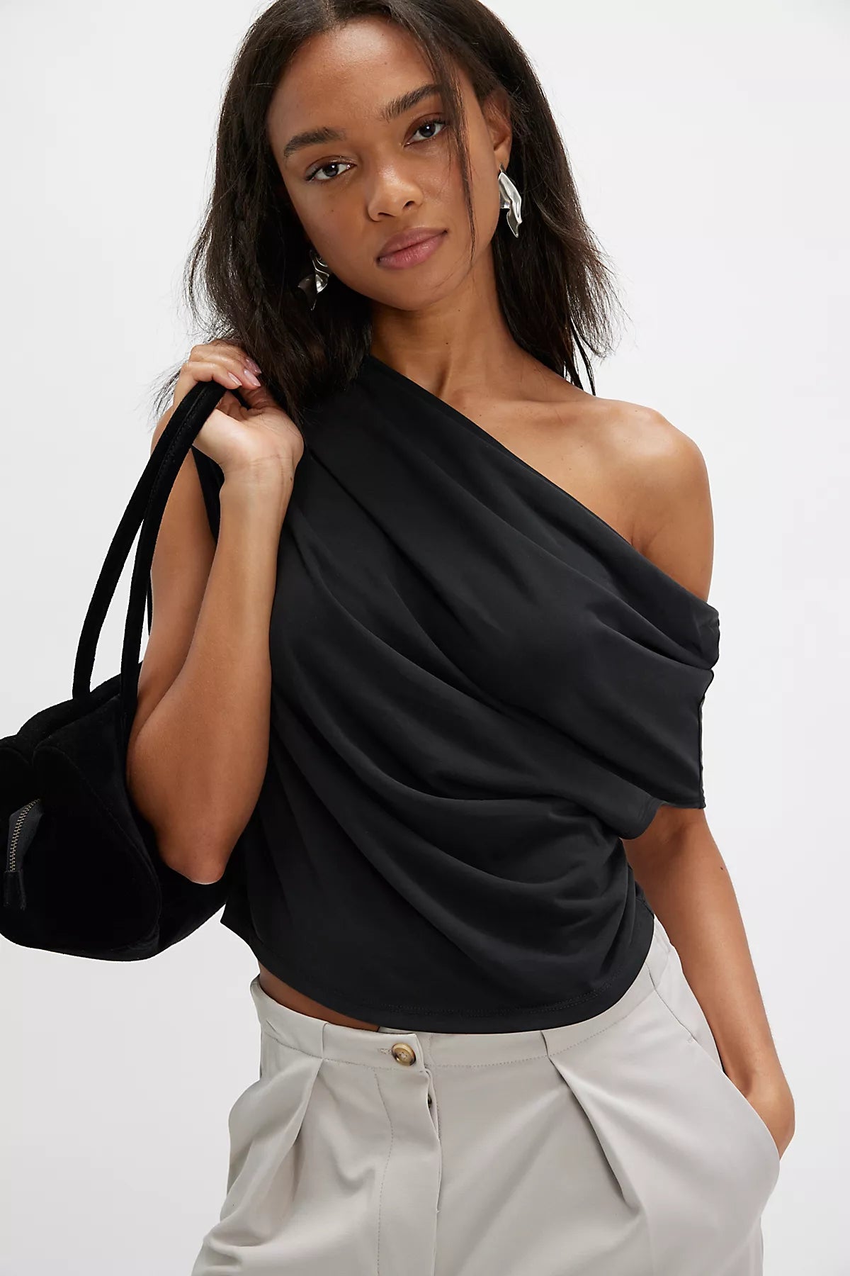 Blake Off-The-Shoulder Draped Top
