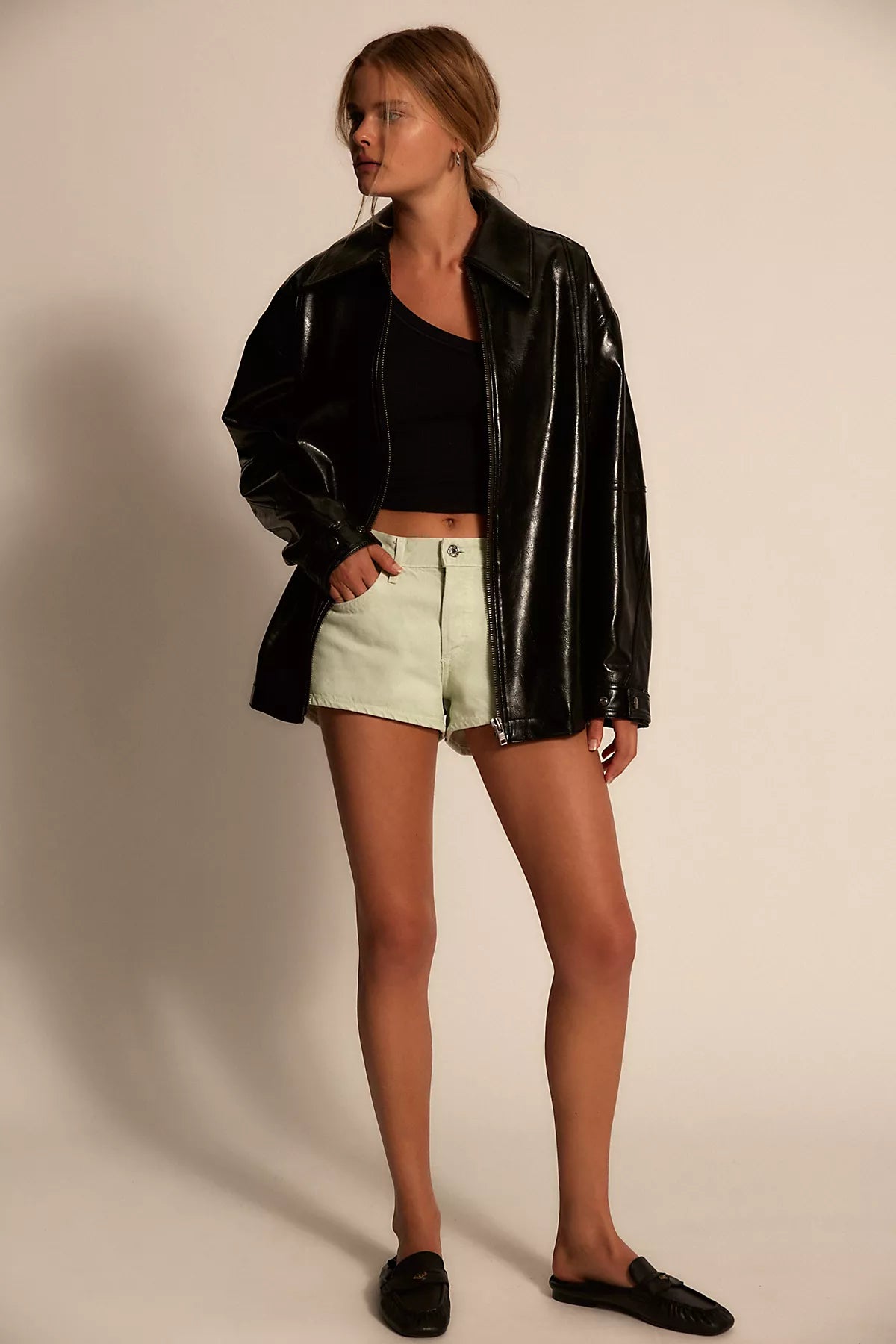 AGOLDE Parker Low-Rise Denim Shorts