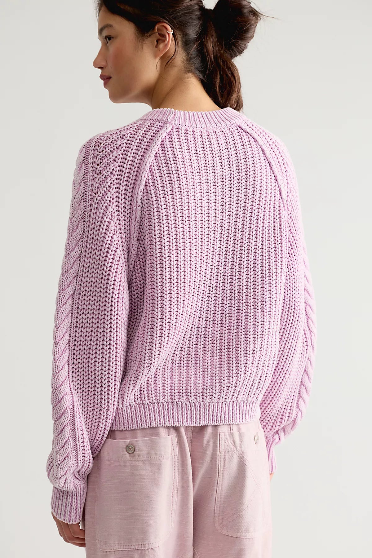 Frankie Cable Knit Cotton Sweater