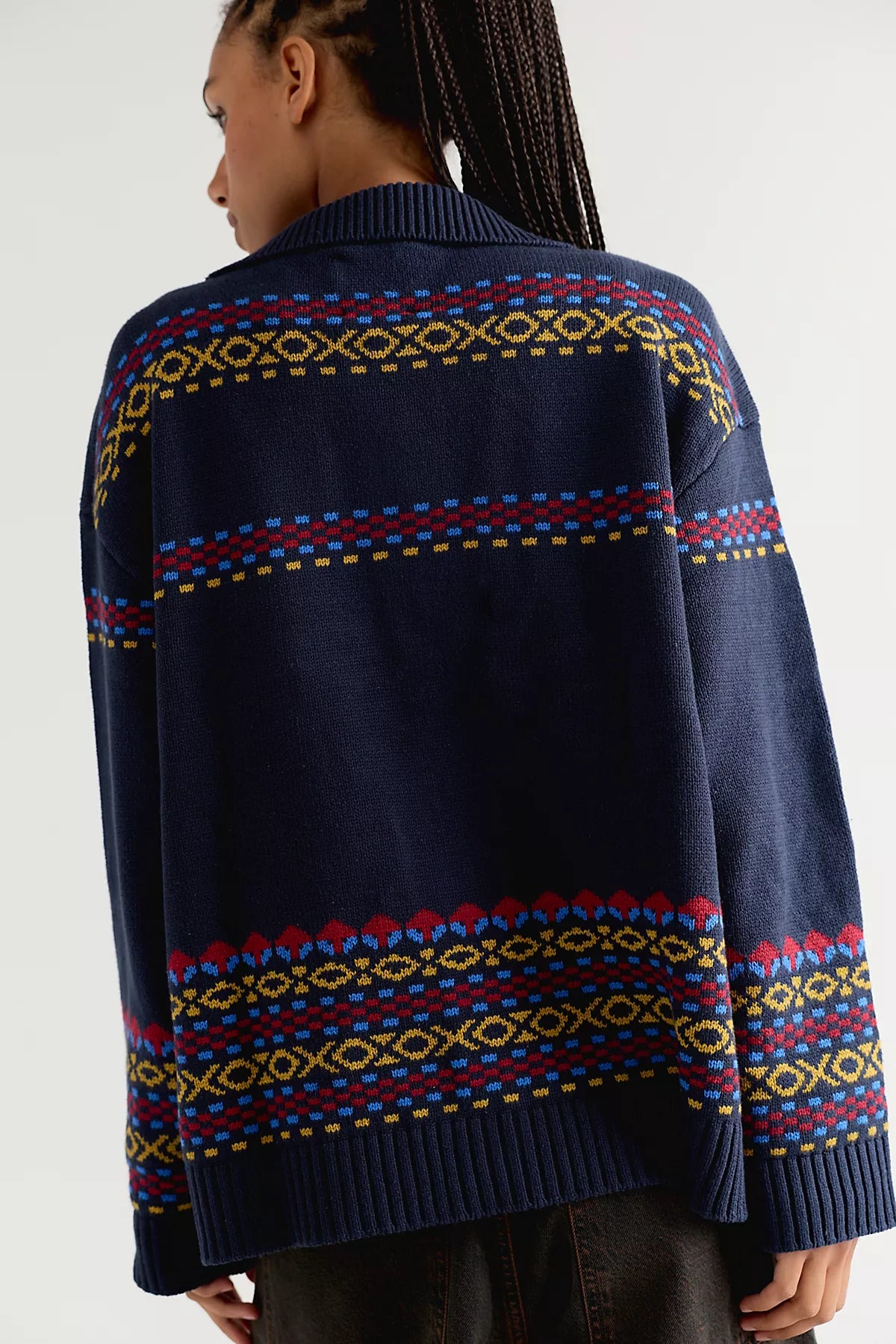 Found Isles Knit Zip-Up