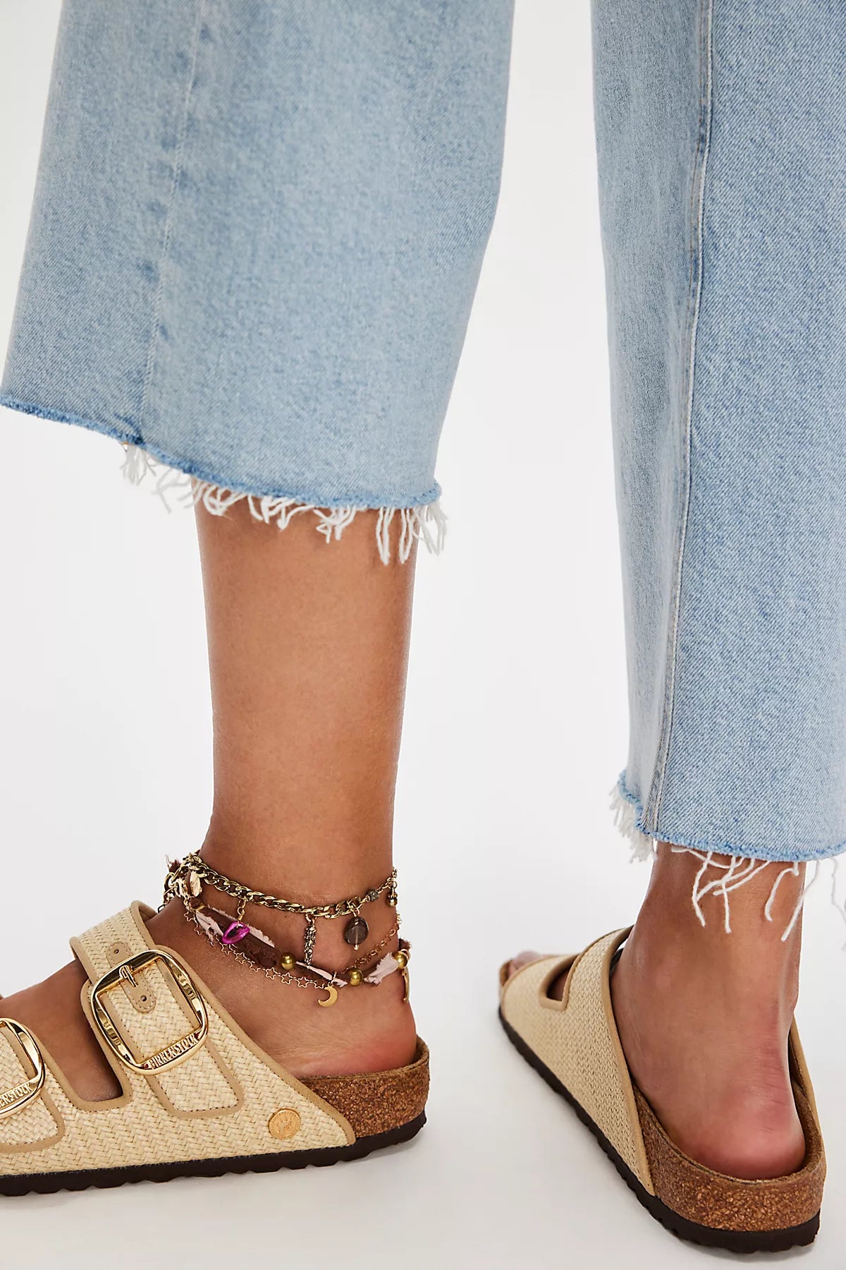 Birkenstock Arizona Raffia Big Buckle Sandals