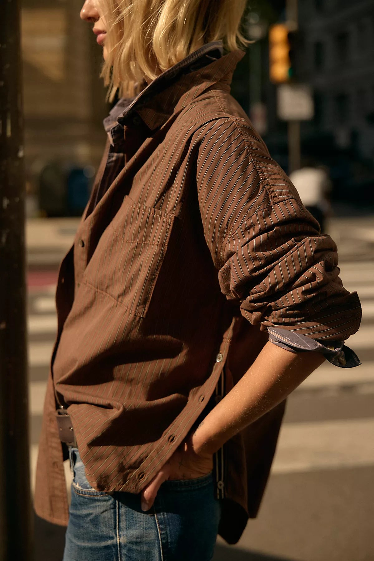 We The Free Lexi Striped Button Down Shirt