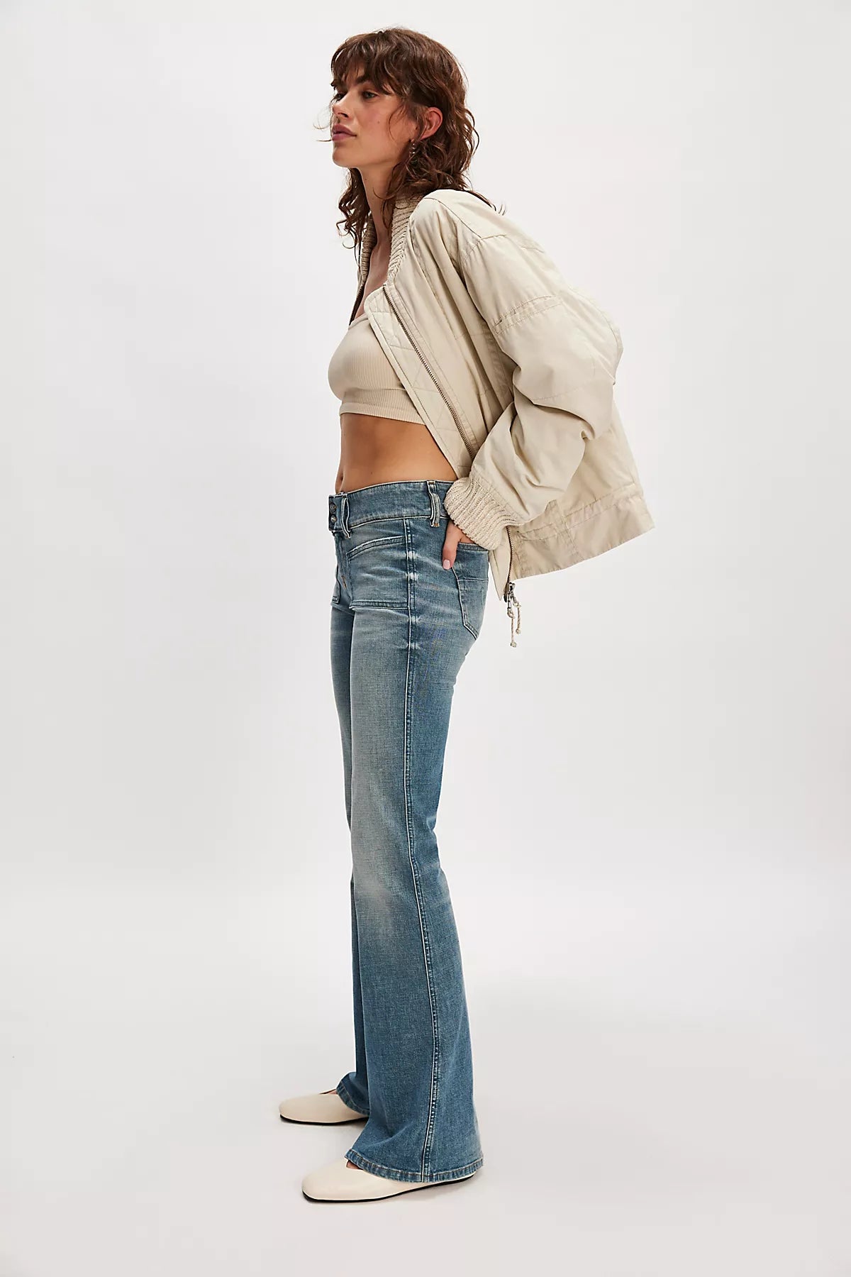 Diesel D-Hush Low-Rise Flare Jeans