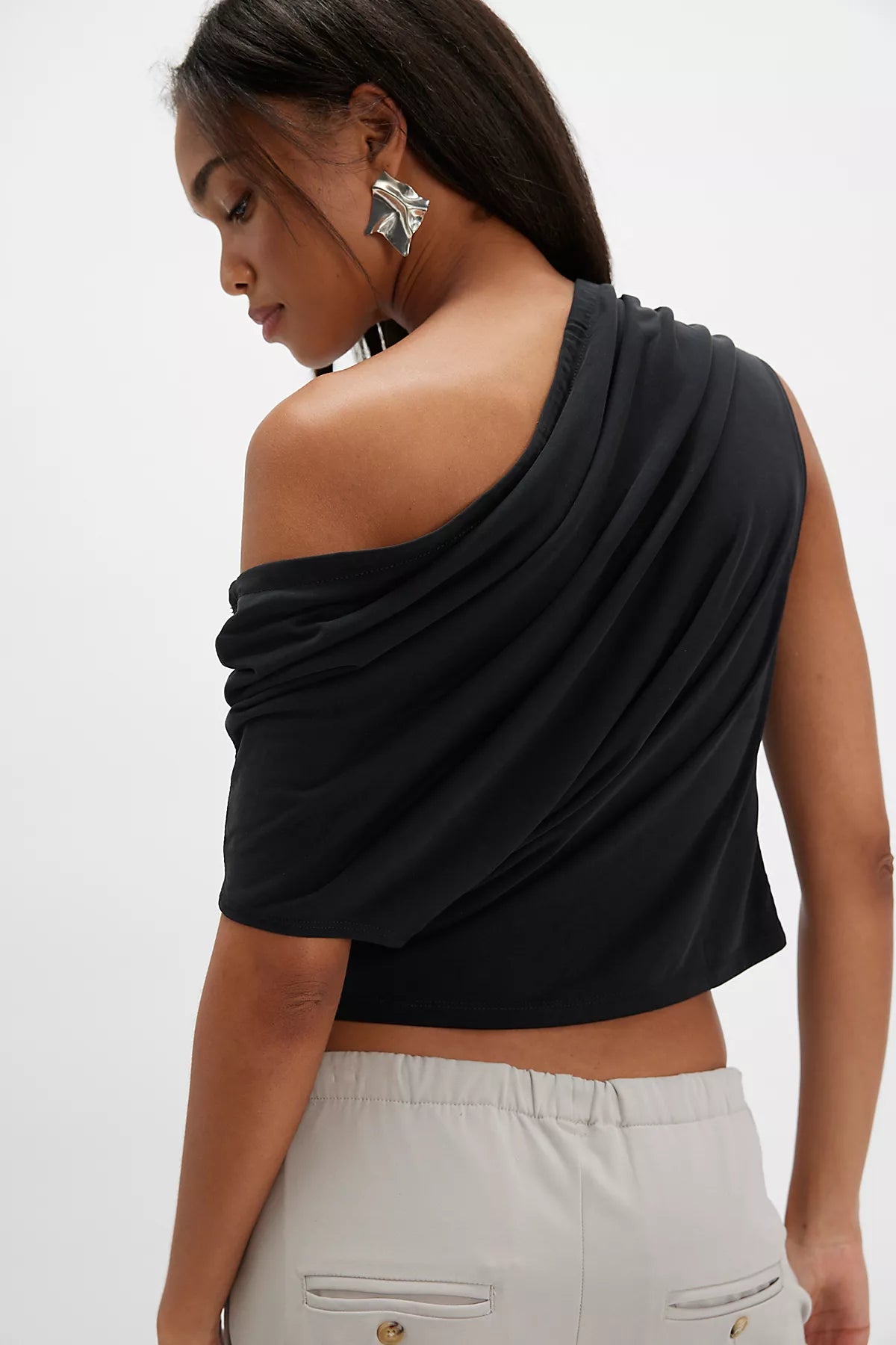 Blake Off-The-Shoulder Draped Top