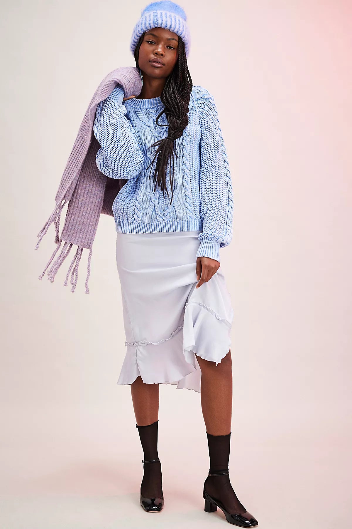 Frankie Cable Knit Cotton Sweater