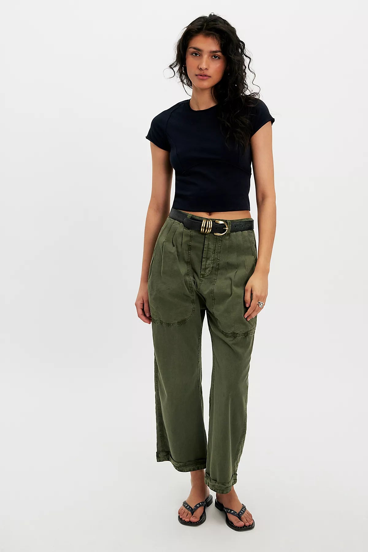 We The Free Protagonist Cropped Cap Sleeve Tee