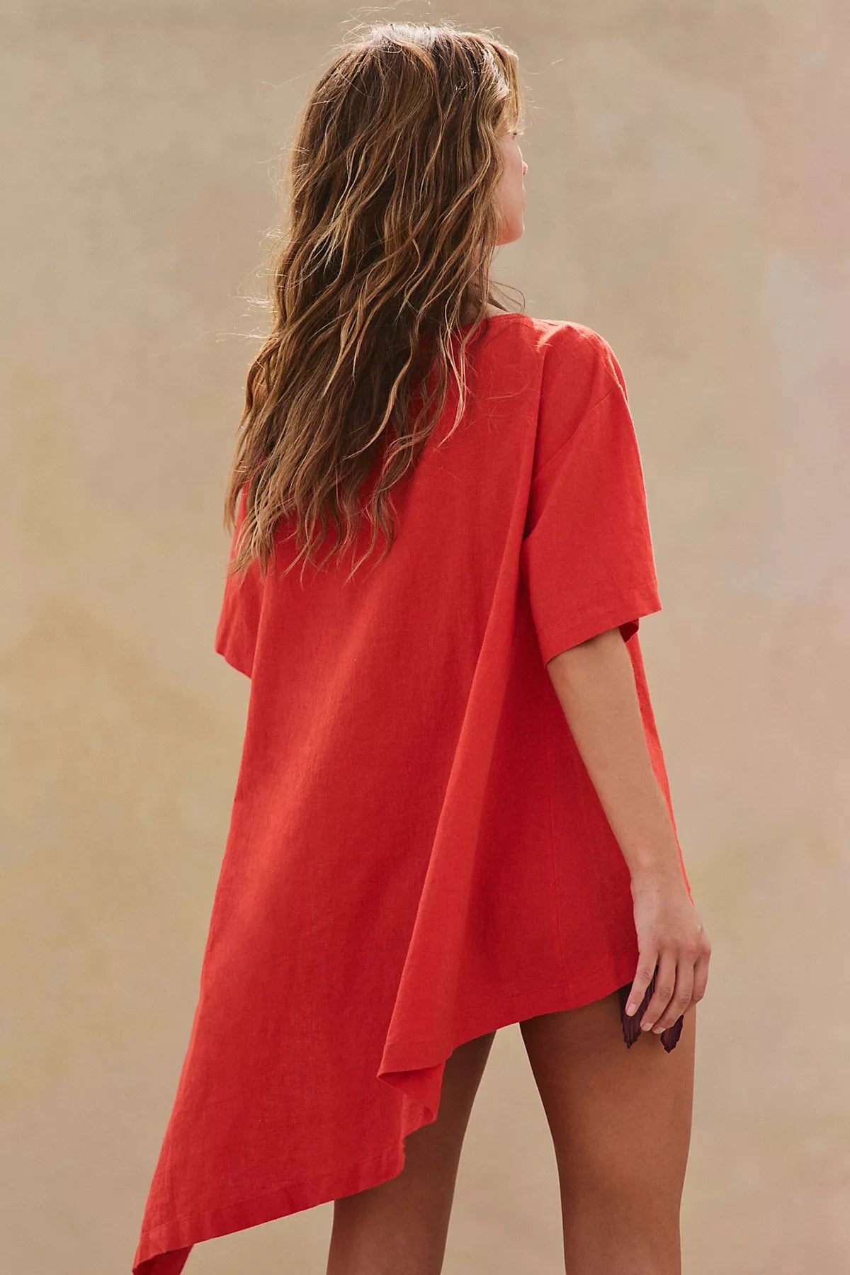 Alina Cotton-Linen Short-Sleeve Top