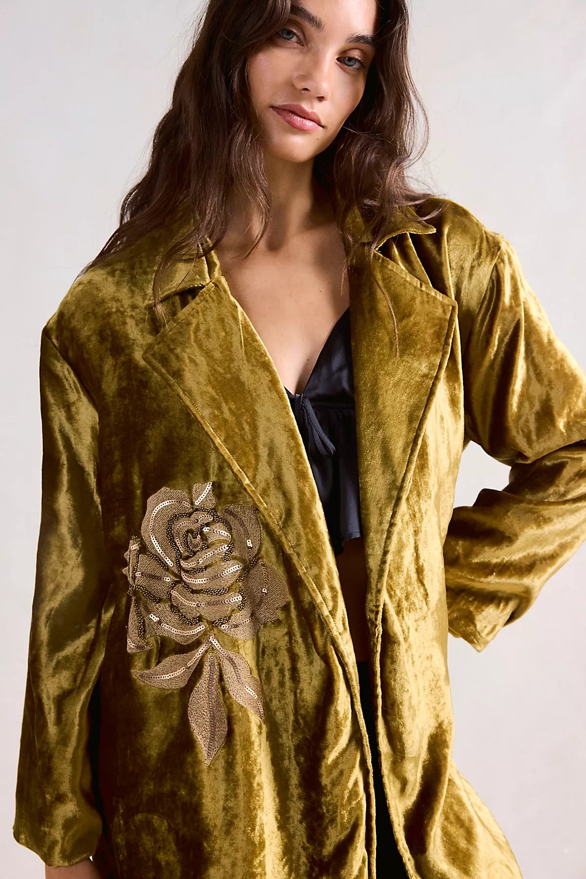 Denim And Bone Velvet Duster