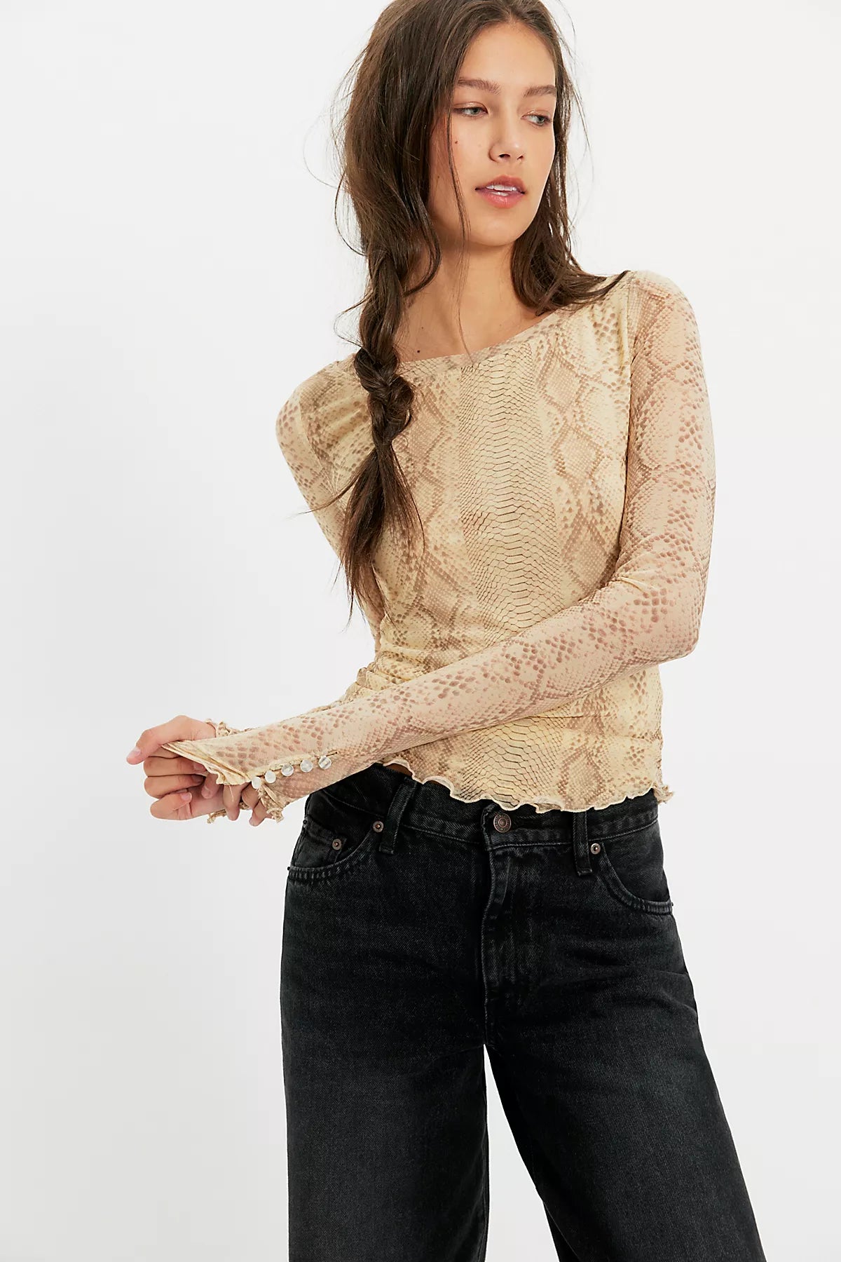 Lilly Printed Long Sleeve Top