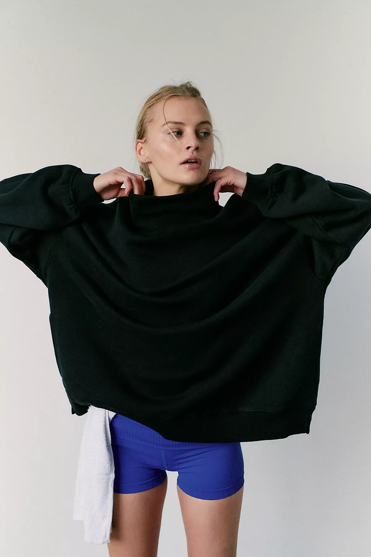 A Cut Above Mock Neck Pullover Sweatshirt