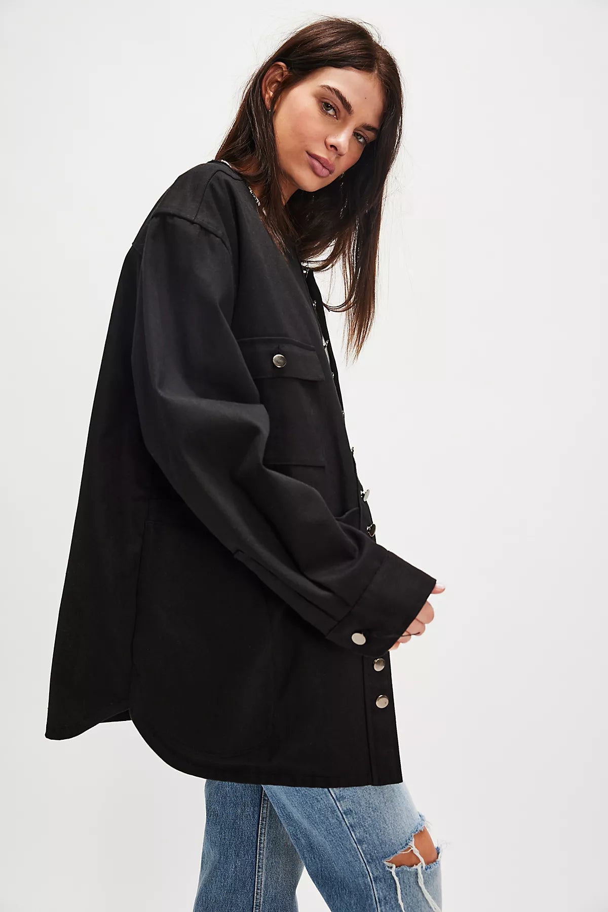 Asparagus Multi-Button Jacket