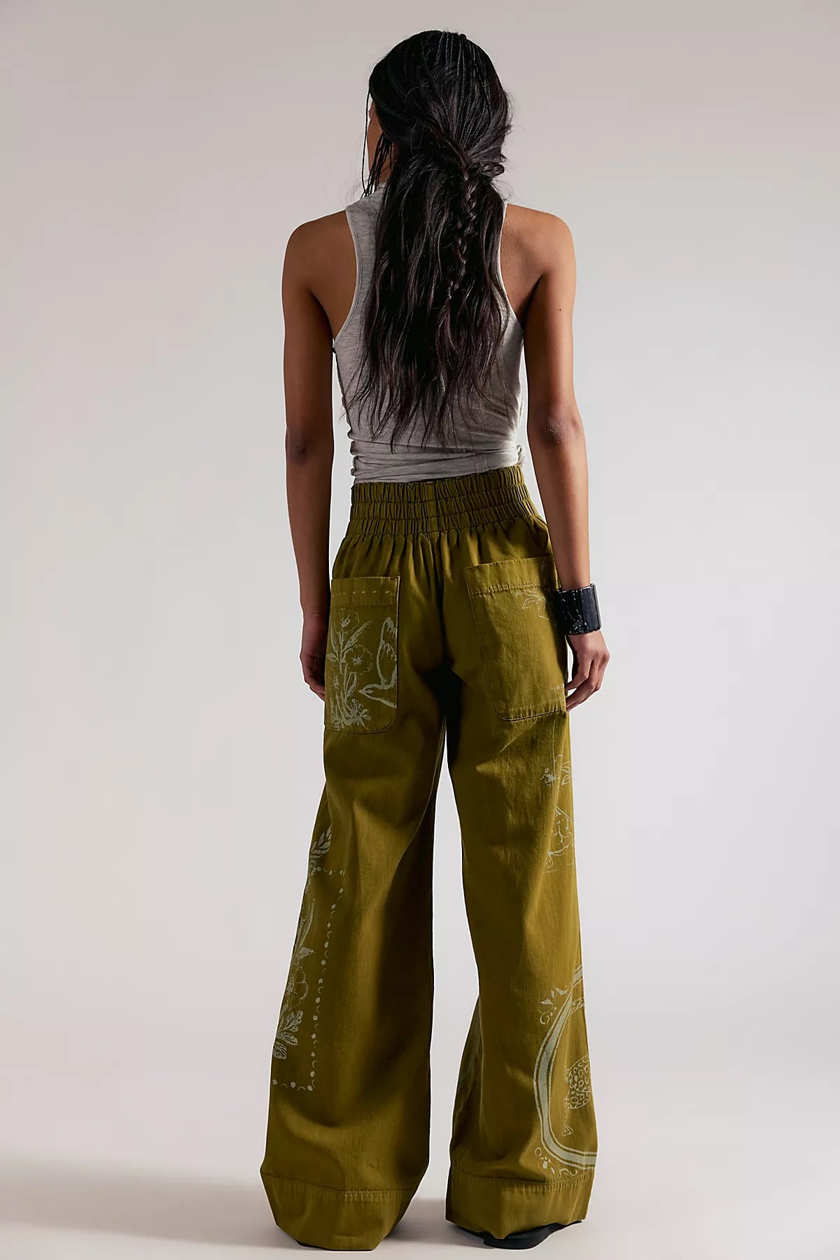 We The Free Breezy Printed Denim Pull-On Jeans