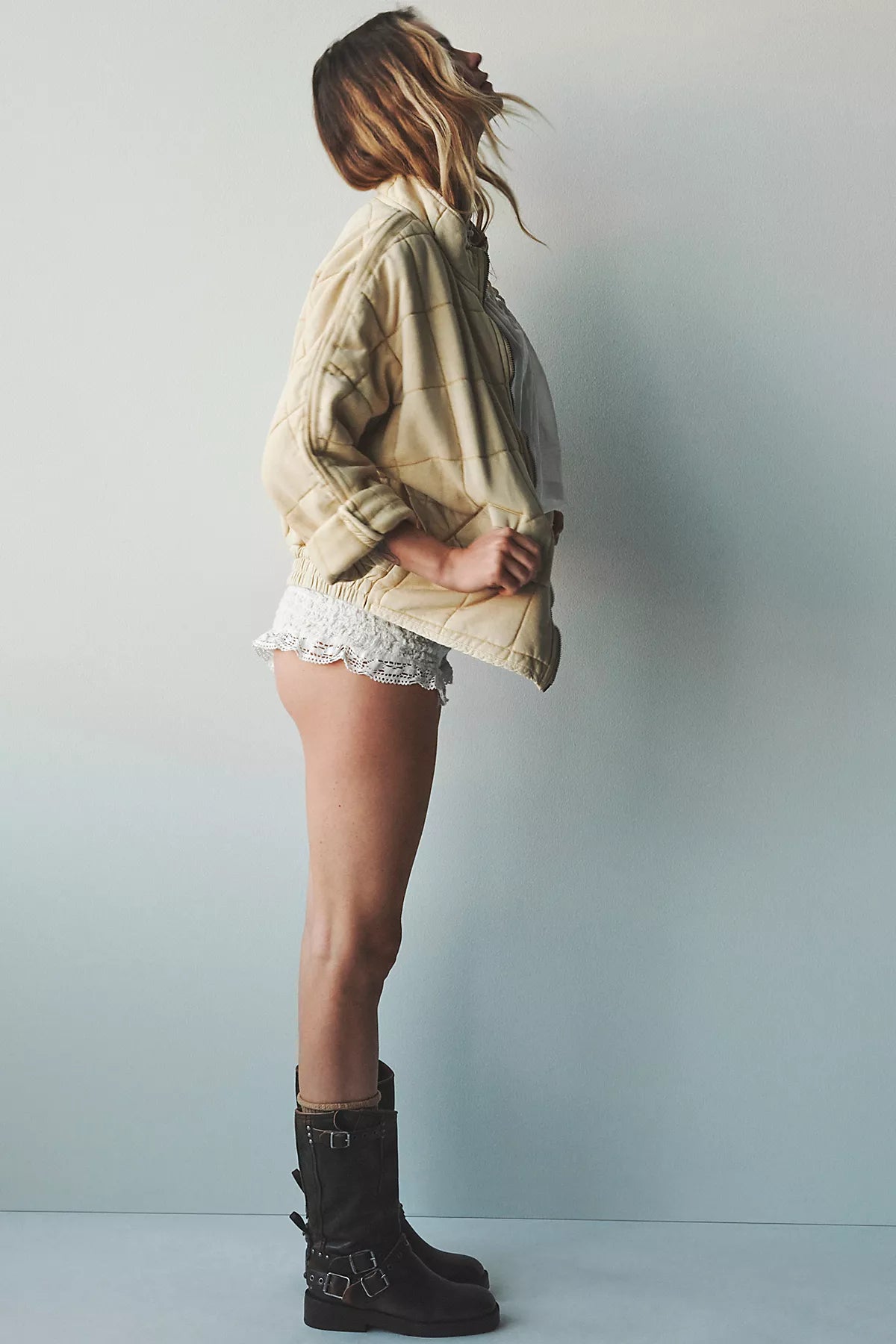 Dolman Quilted Knit Jacket