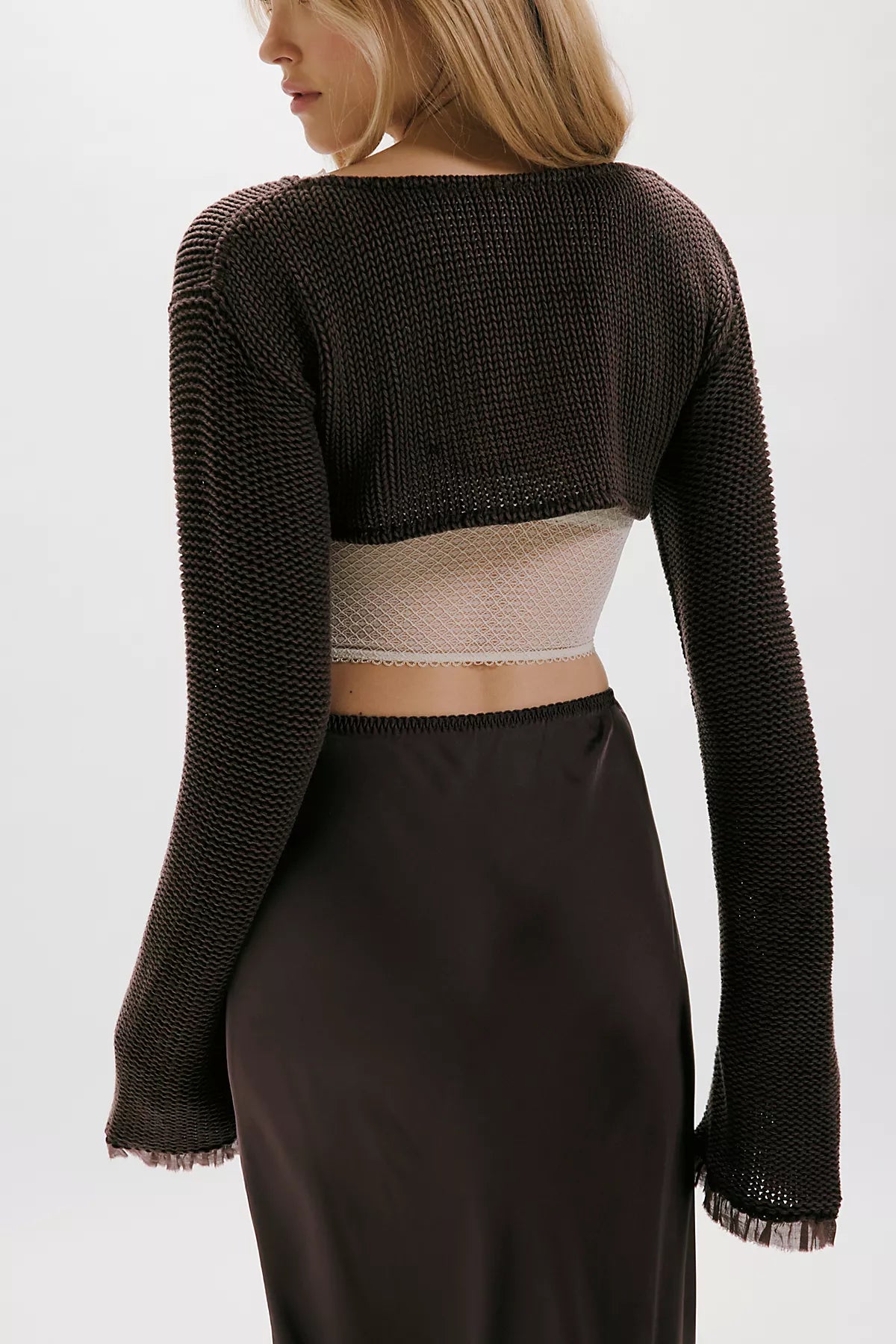 Dafne Knit Cropped Bolero Sweater