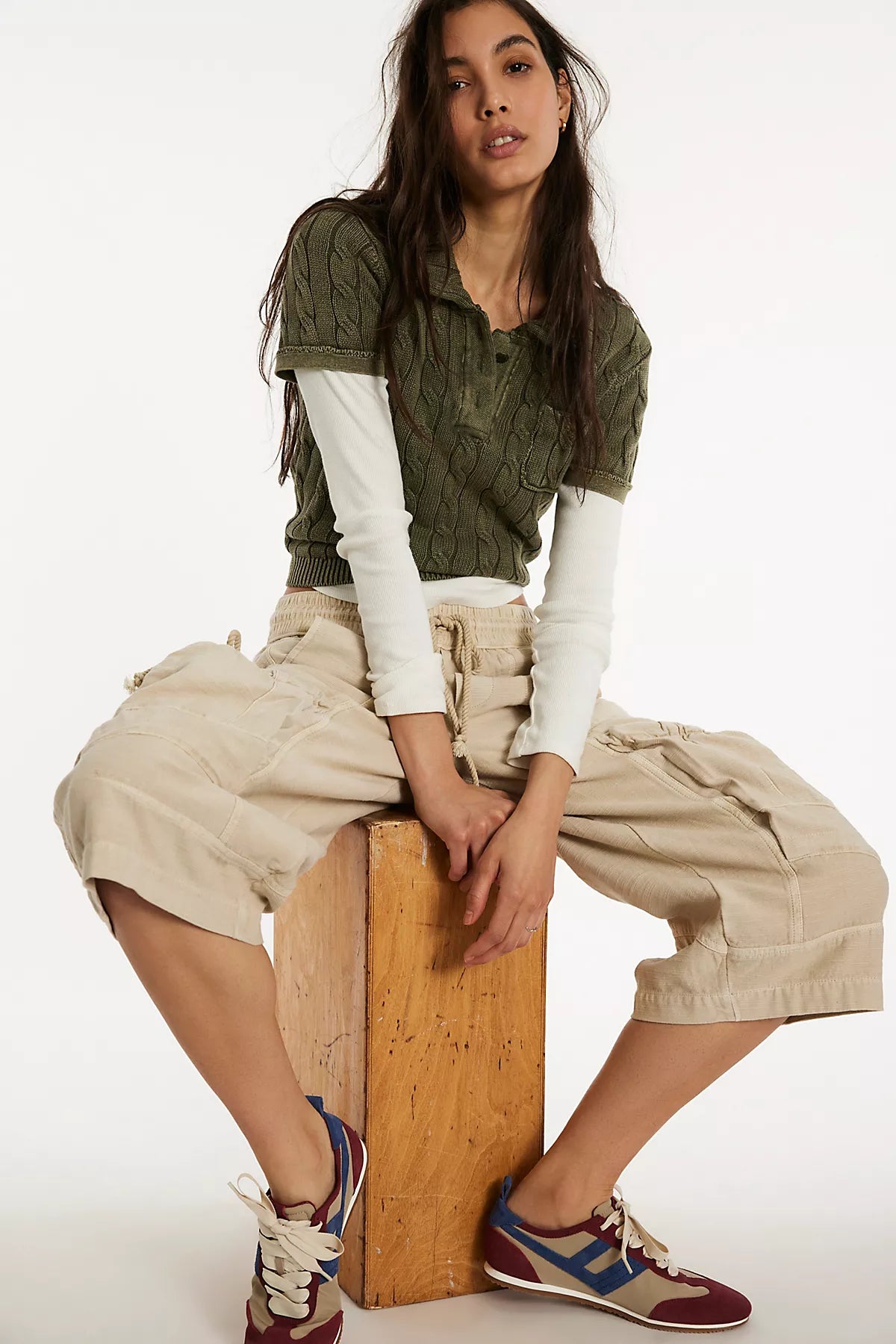We The Free Ashton Crop Pull-On Cargo Pants