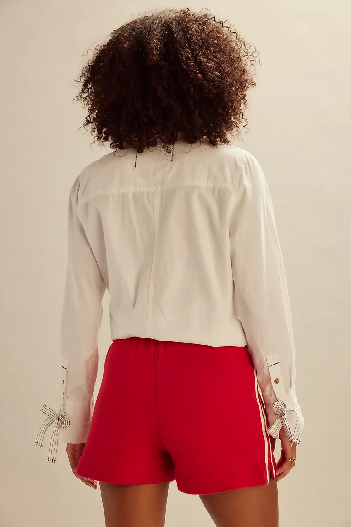 DONNI. The Stripe Eco-Terry Shorts