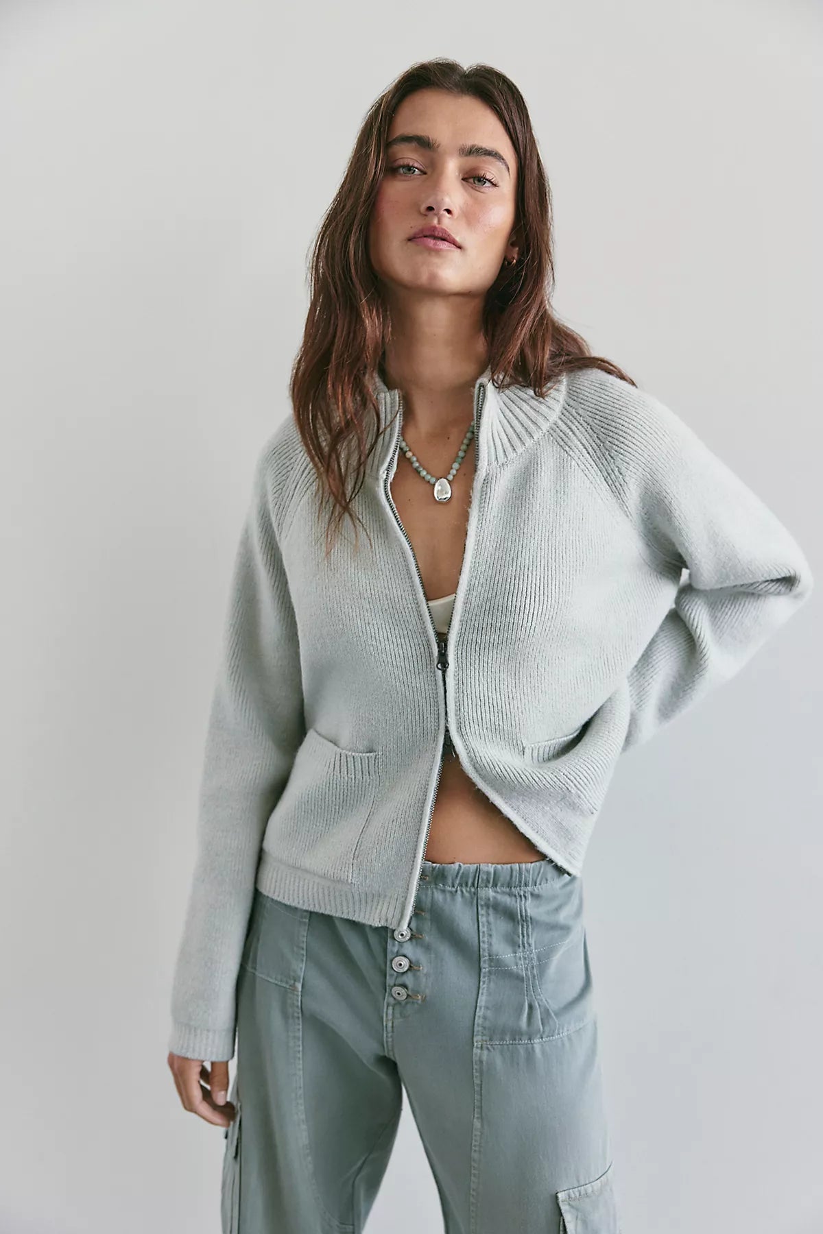 We The Free On It Zip-Up Cardigan