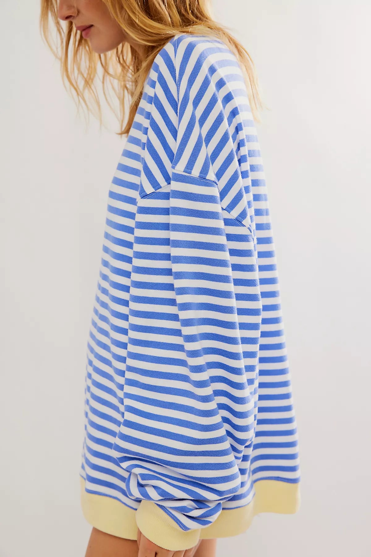 We The Free Classic Striped Oversized Crewneck