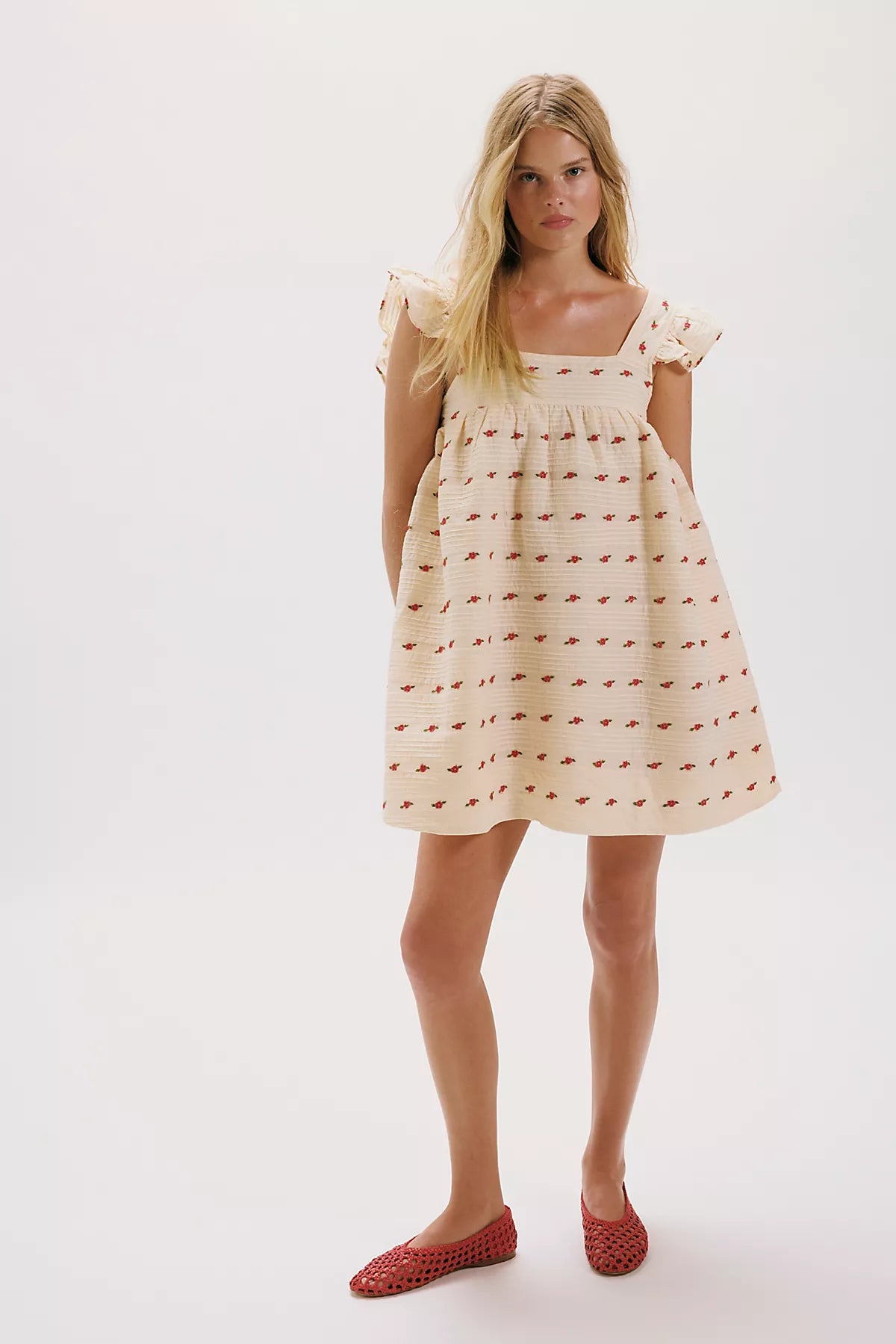 For Love & Lemons Aster Babydoll Mini Dress